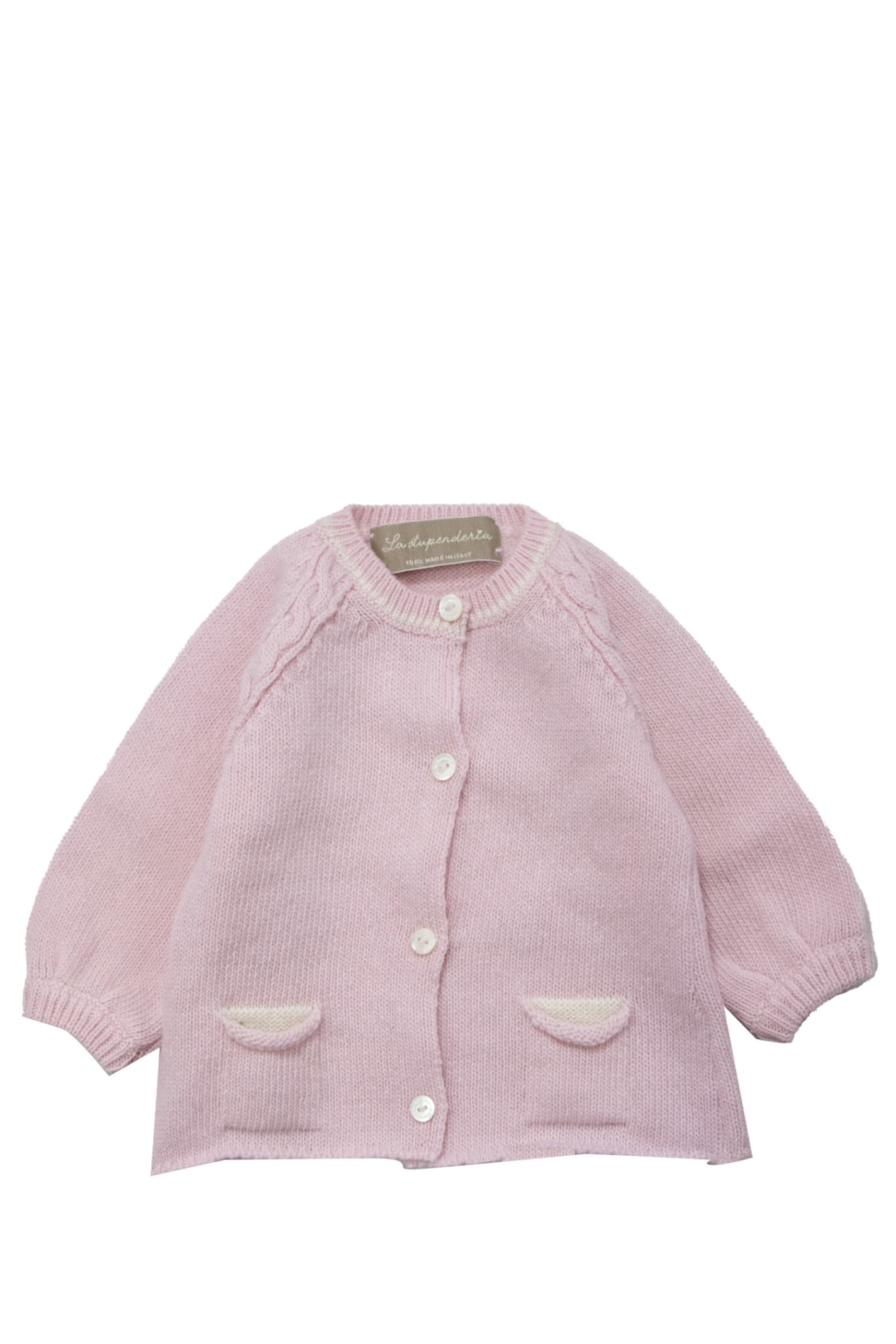 La Stupenderia Babies' Wool Sweater In Rose
