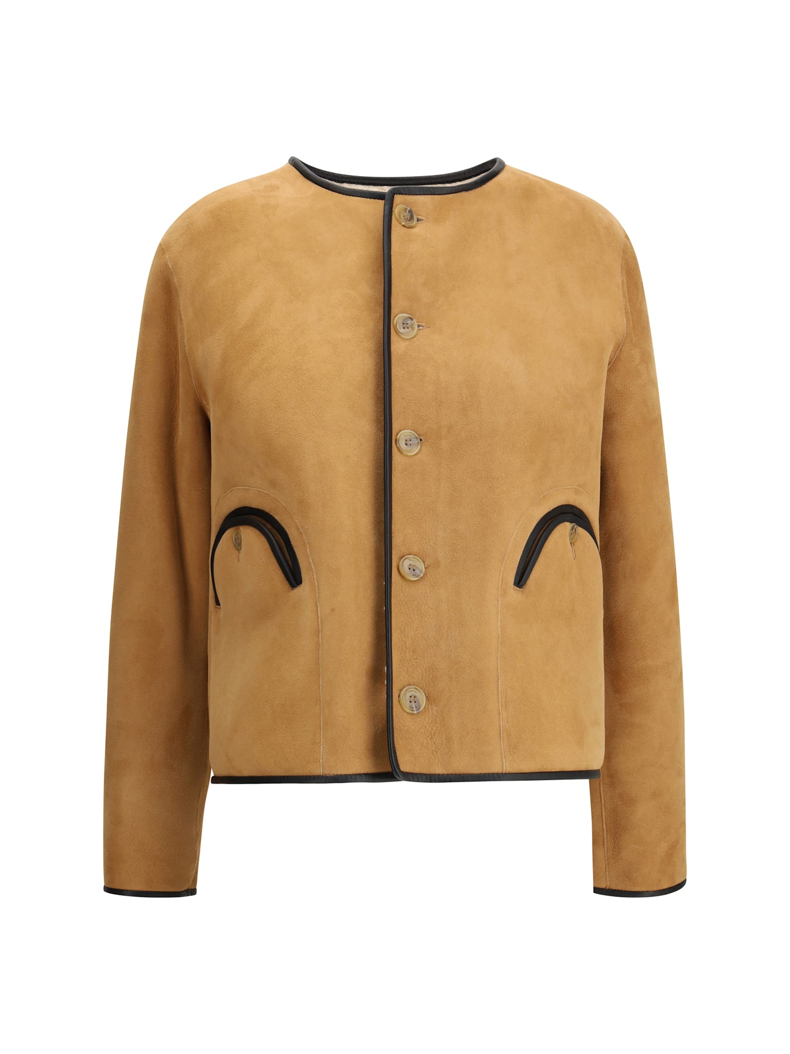 Blazé Milano Reversible Shearling Jacket In Neutral