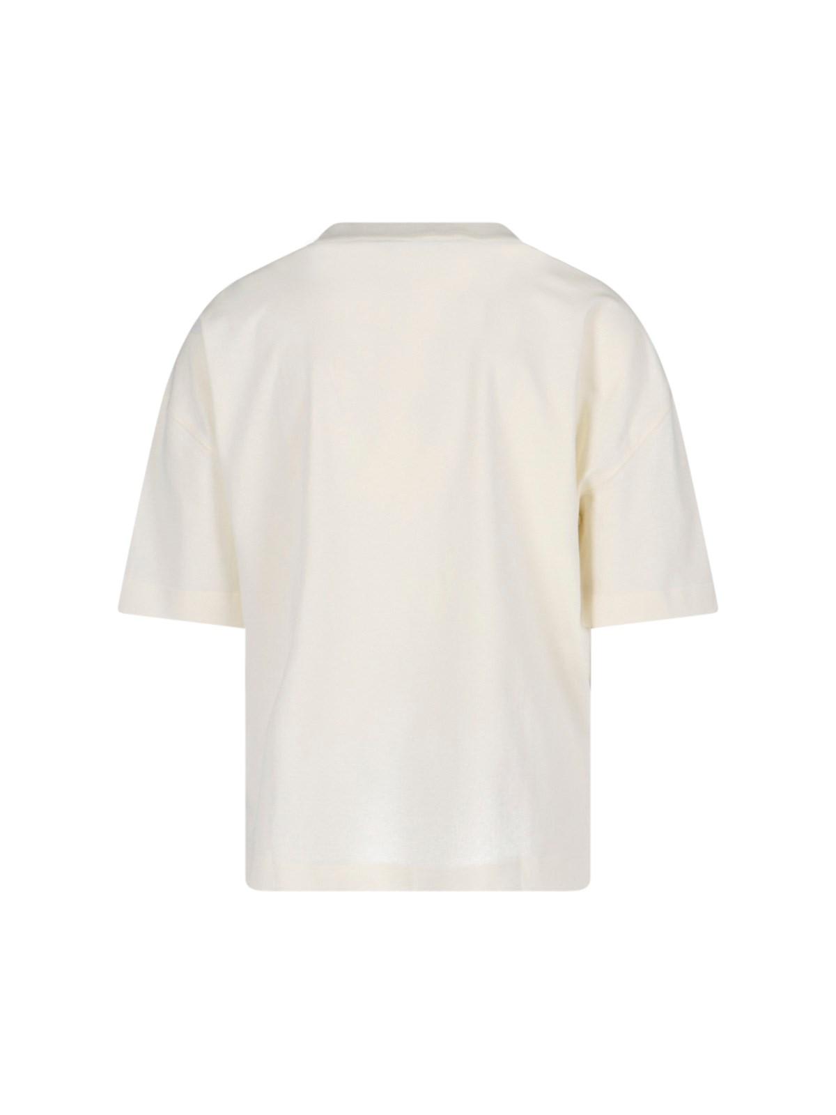 Shop Lemaire Cropped T-shirt With Pocket In White