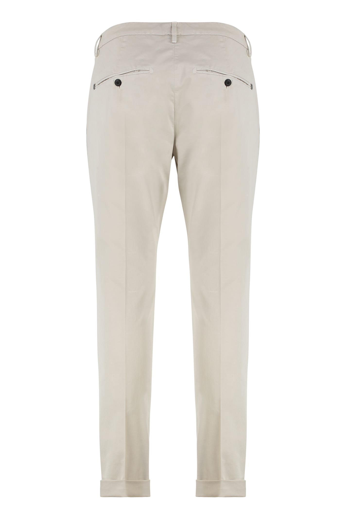 Dondup Trousers Back Pockets Belt Loops Side Pockets In White