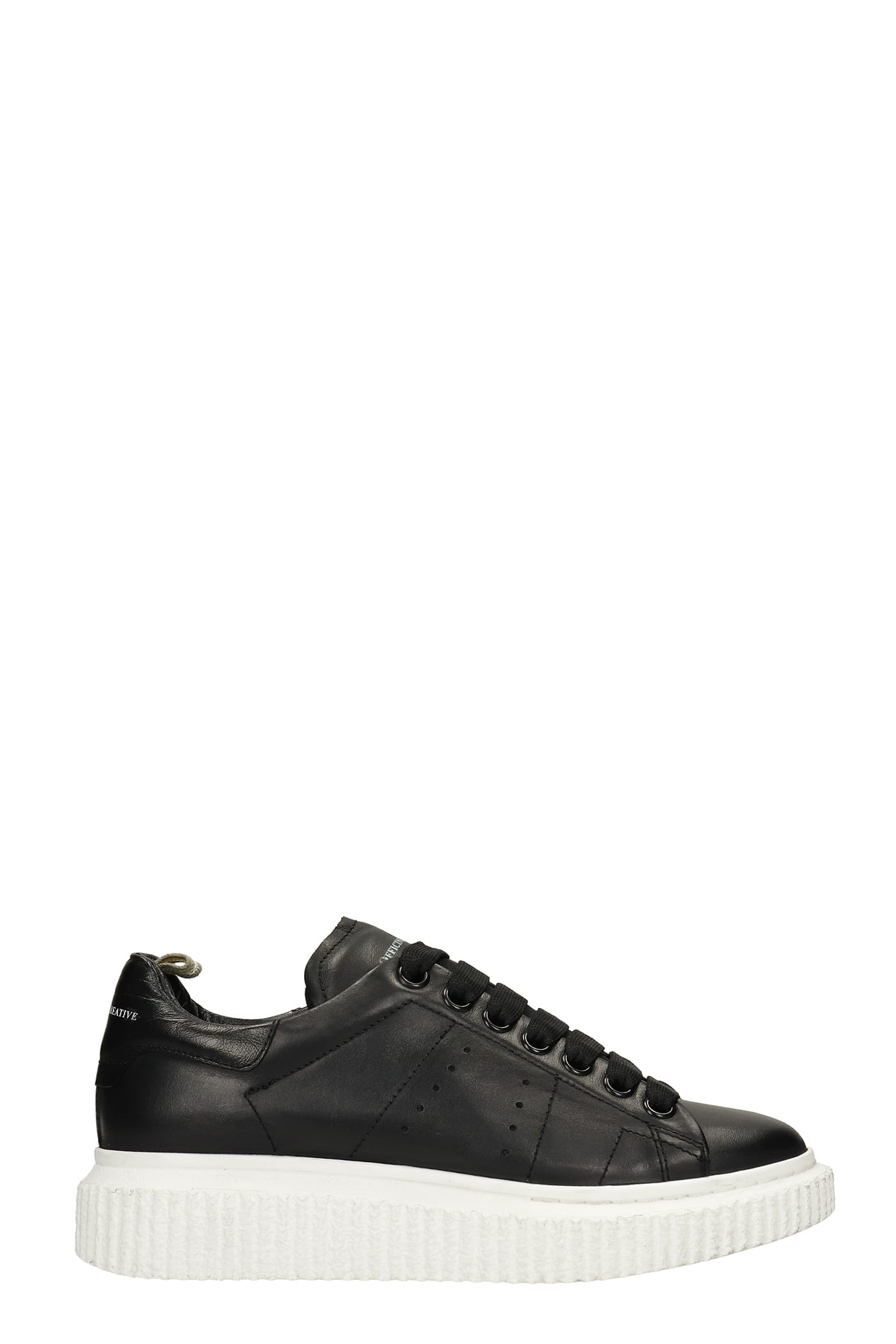 Officine Creative Krace 118 Sneakers In Black Leather