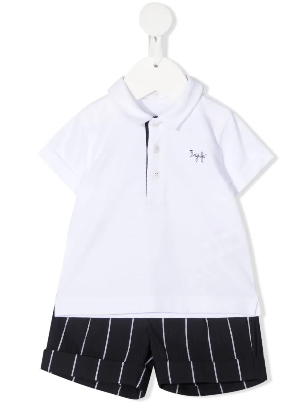 Il Gufo Polo Shirt And Shorts Set