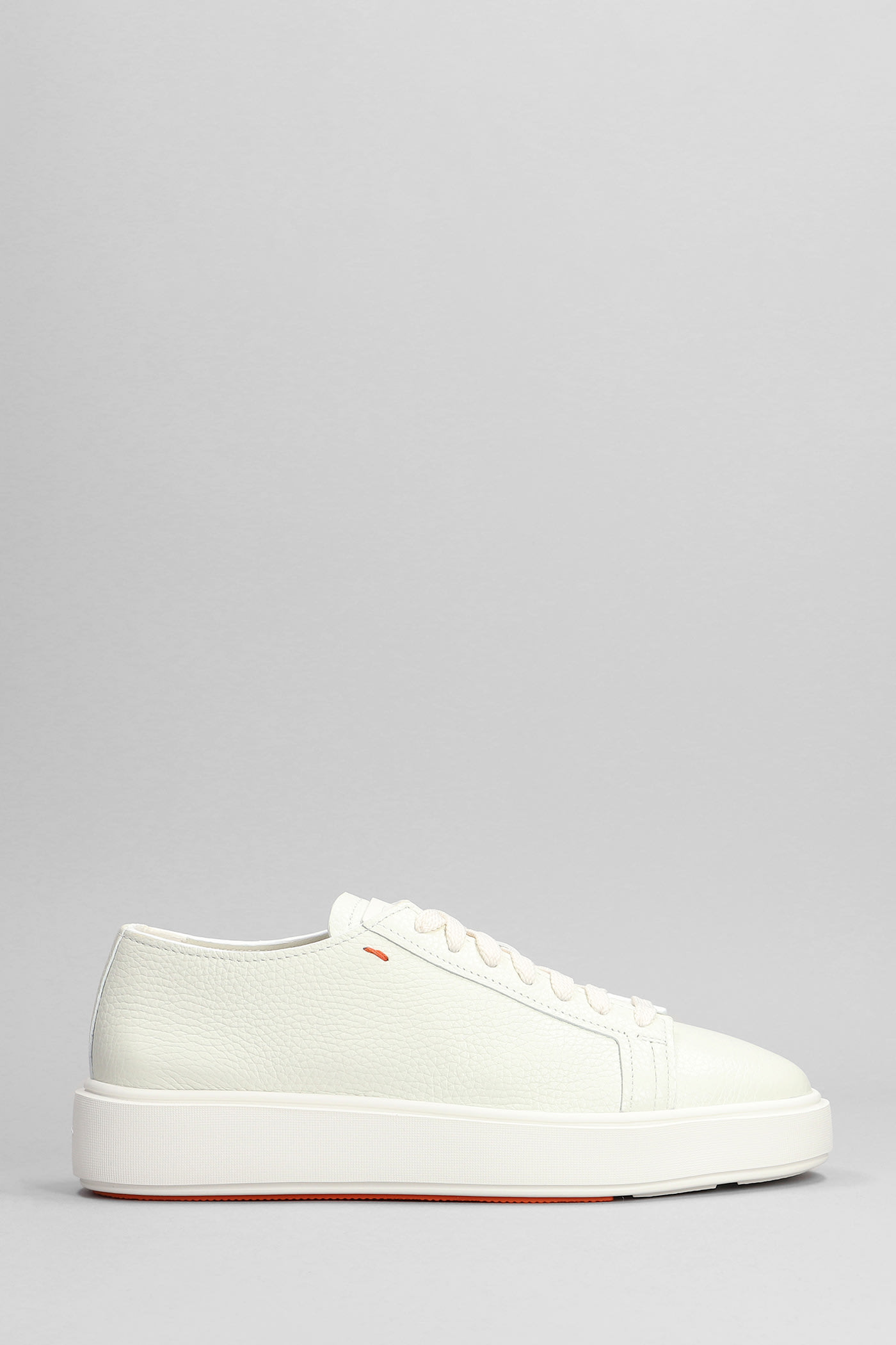 SANTONI ANGINAL-MEYI50 SNEAKERS IN WHITE LEATHER