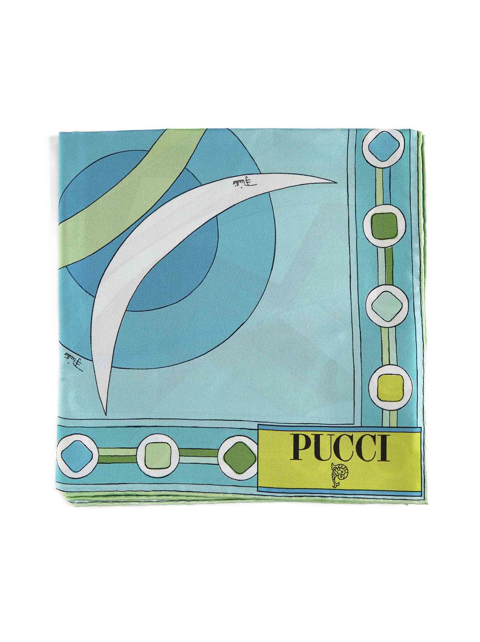 Shop Pucci Scarf In Turchese Lime