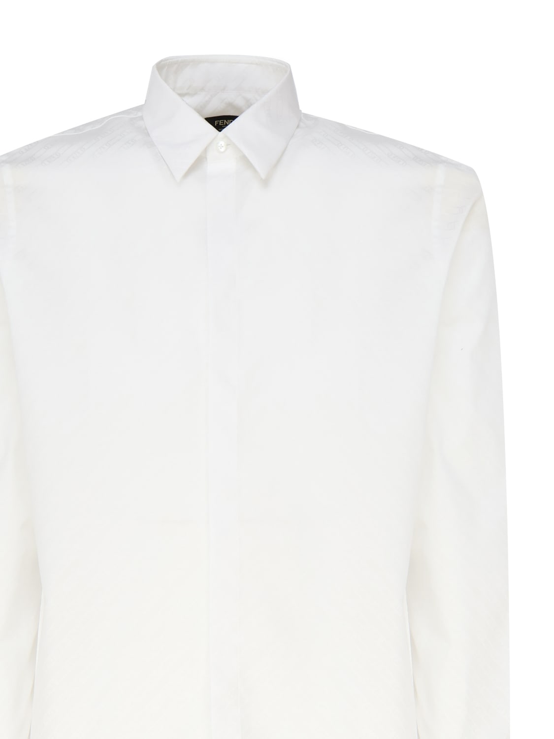 Shop Fendi Logo Ton Sur Ton Allover Shirt In White