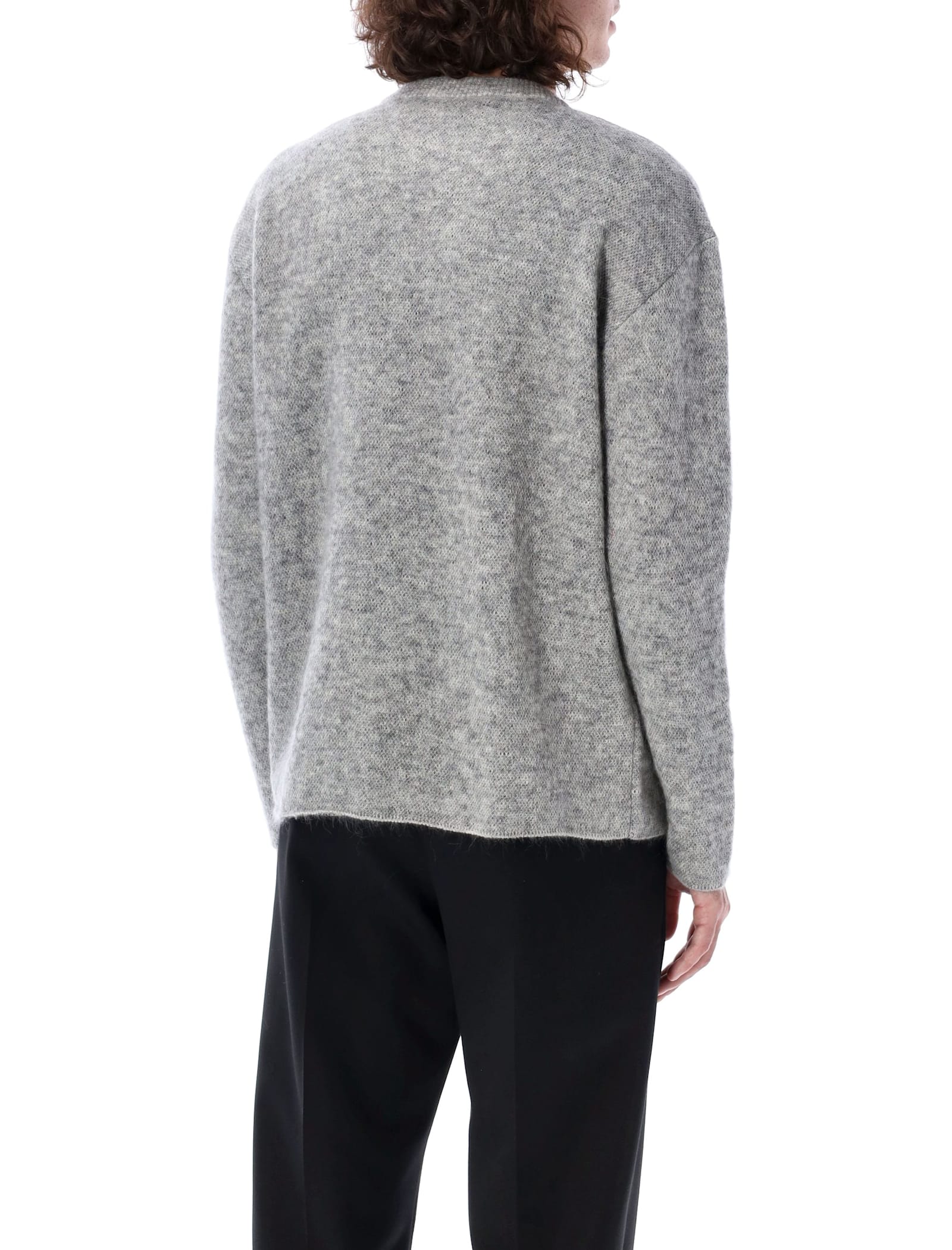 Shop Givenchy Cat Jacquard Sweater In Grey