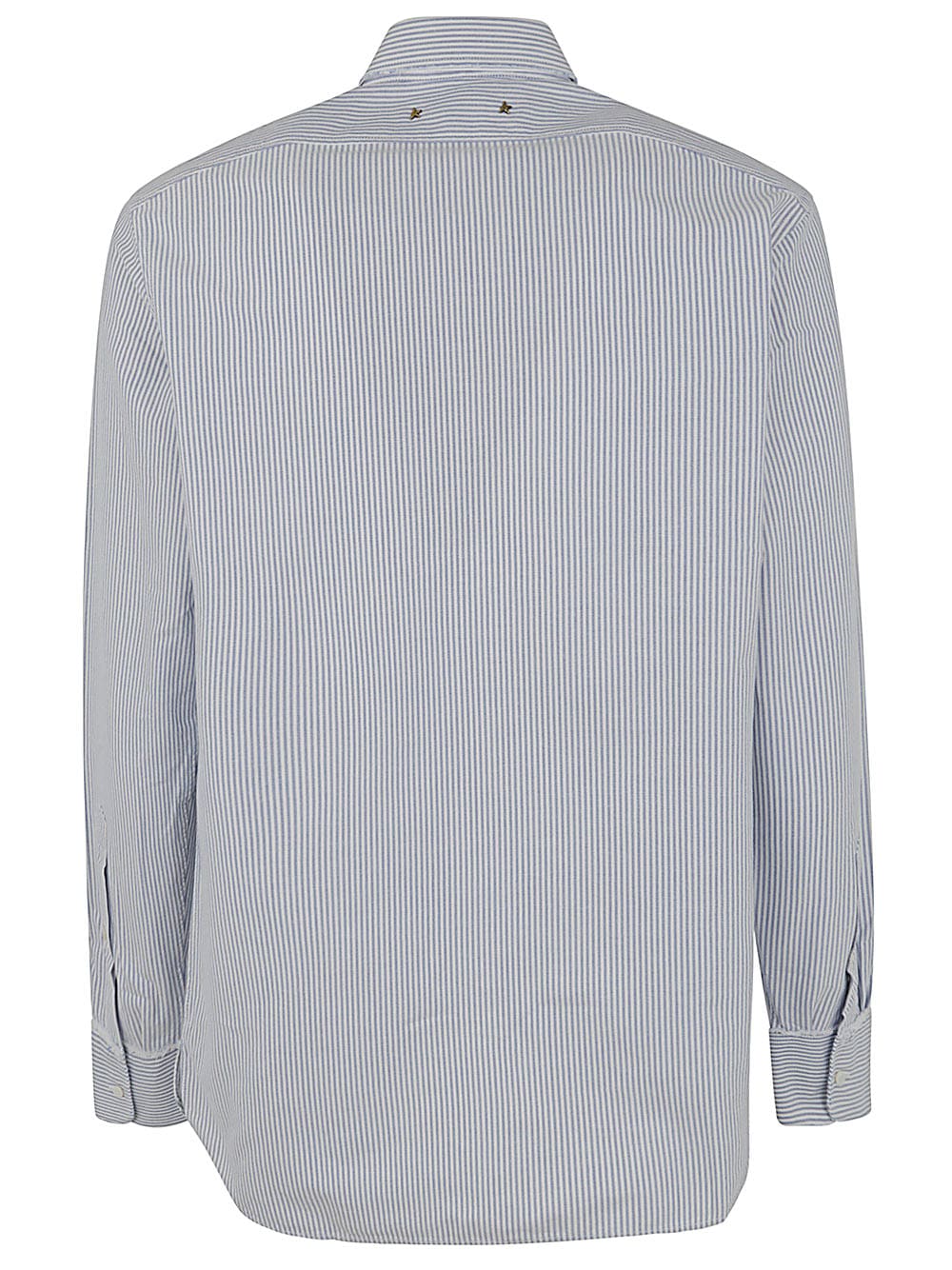 Shop Golden Goose Golden M`s Regular Striped Oxford Shirt In White Infinity