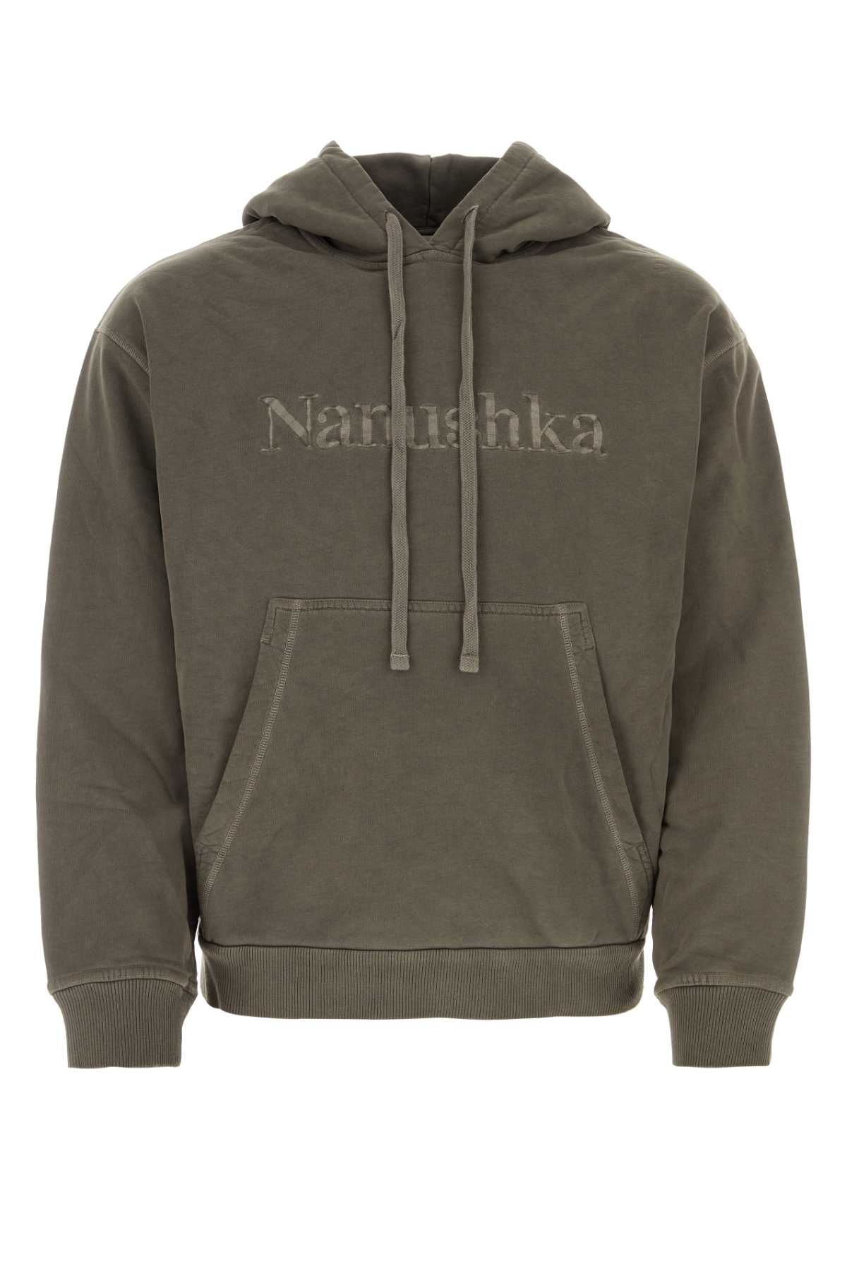 Shop Nanushka Dark Grey Cotton Sweatshirt In Asphalt