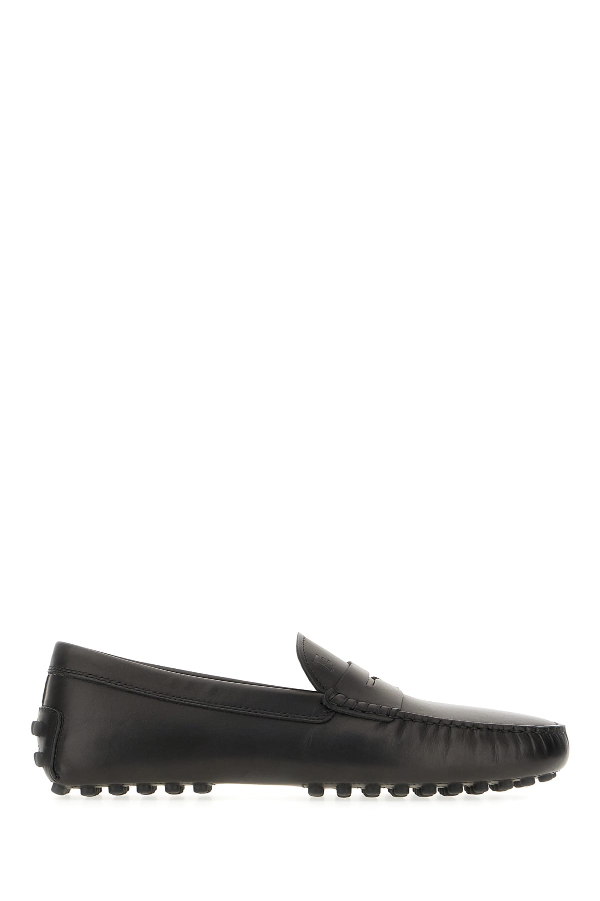 Black Leather Gommino Loafers