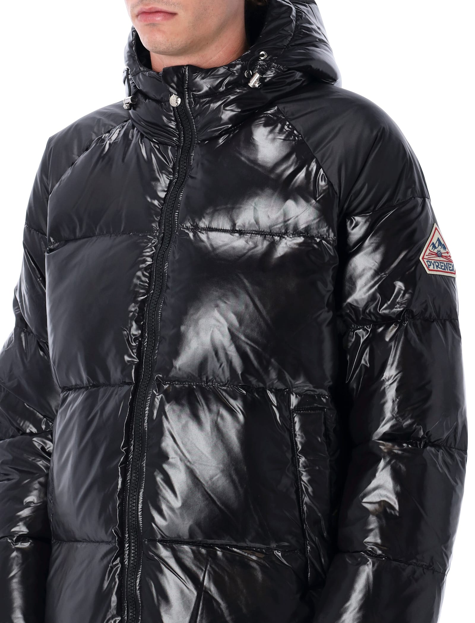 Pyrenex Adjustable Hooded Puffer Jacket In Black
