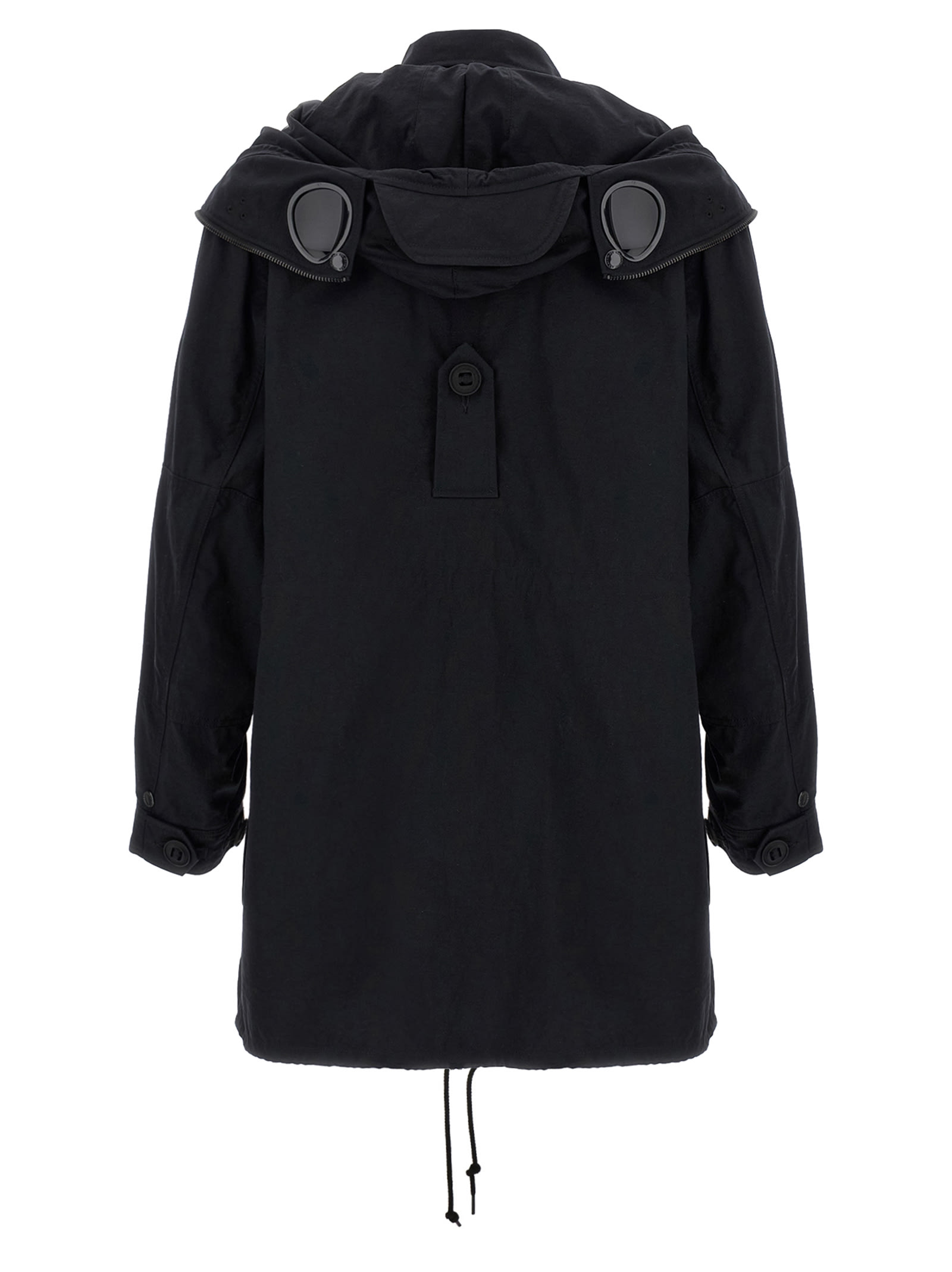 Junya Watanabe Men's Nylon Parka Coat In Black