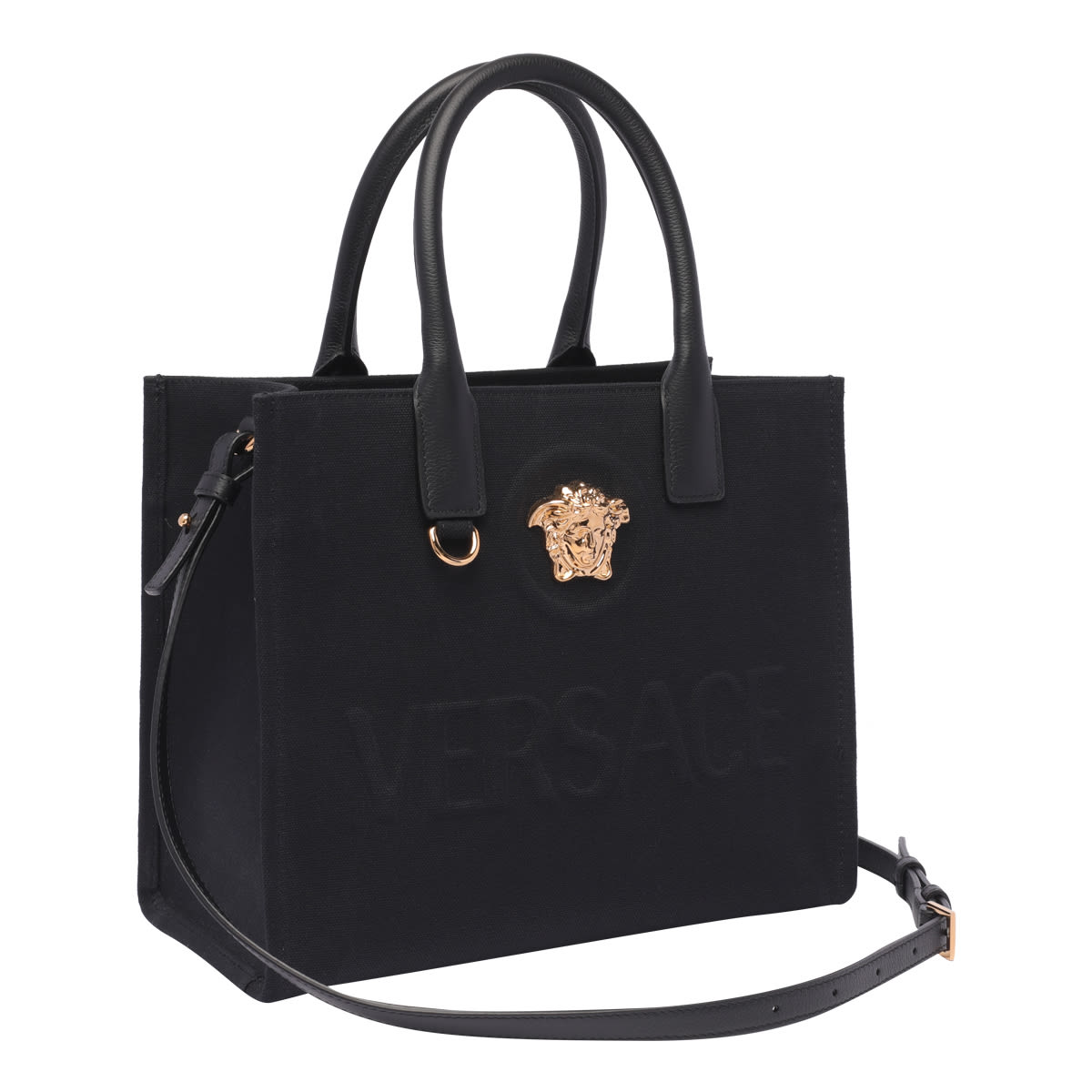Versace Versace All Over Logo Small Tote Bag - Stylemyle