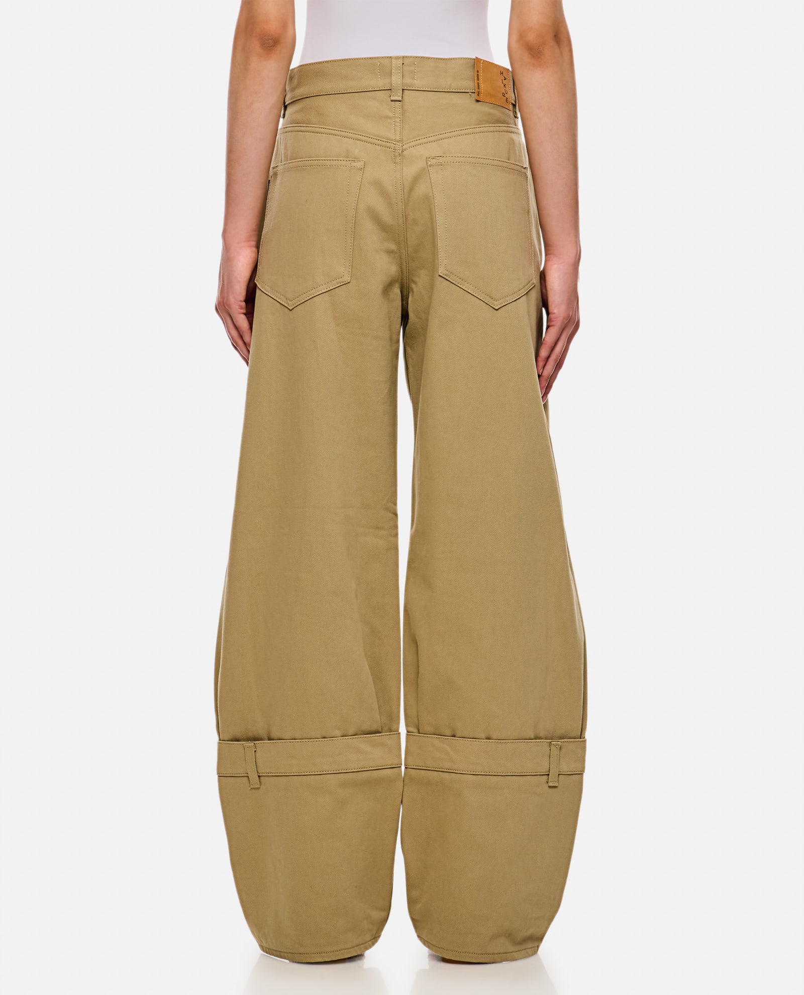 Shop Haikure Hurley Bull-ley Beige Cotton Pants