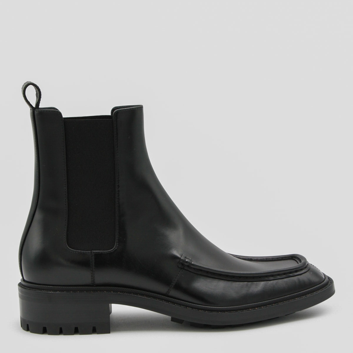 Saint Laurent Black Leather Boots In Black