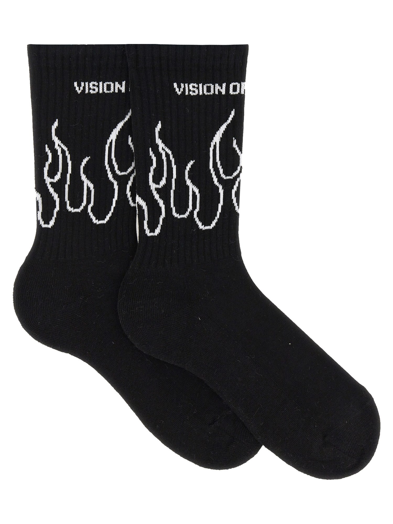 Shop Vision Of Super Cotton Socks  In Black