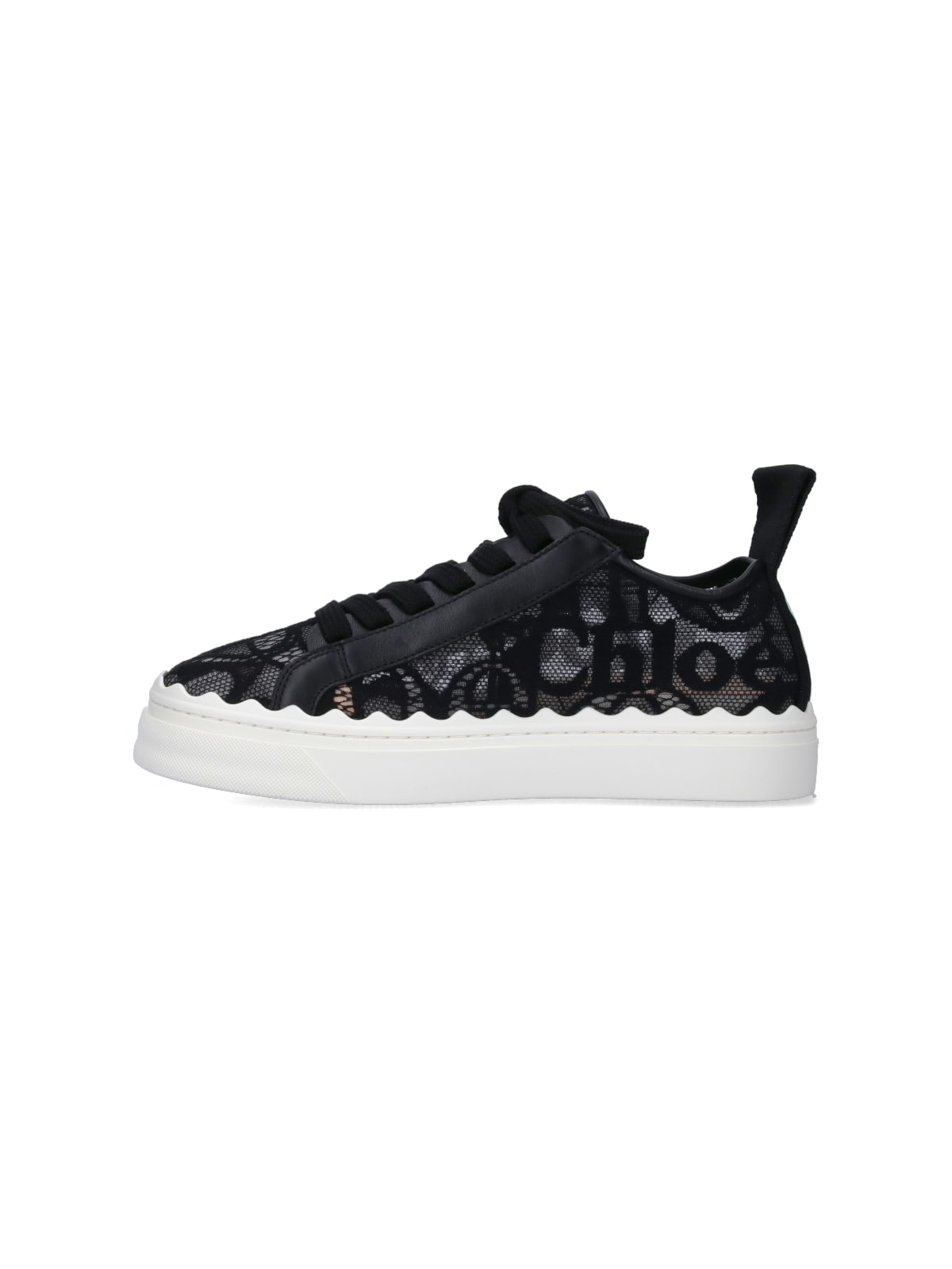 Shop Chloé Lauren Sneakers In Black