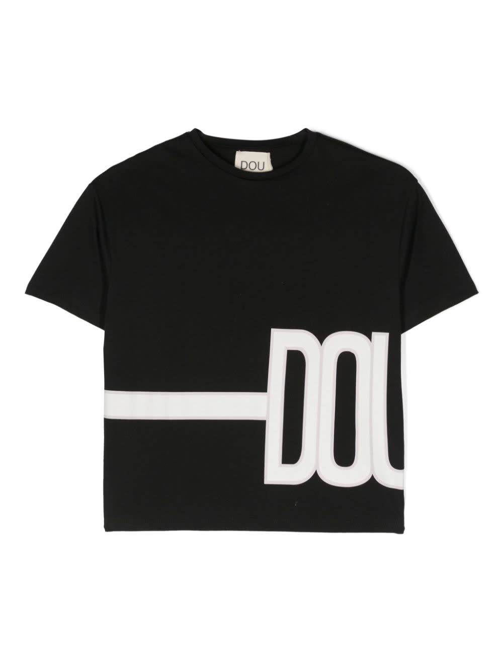 Shop Douuod T-shirt Con Logo In Black