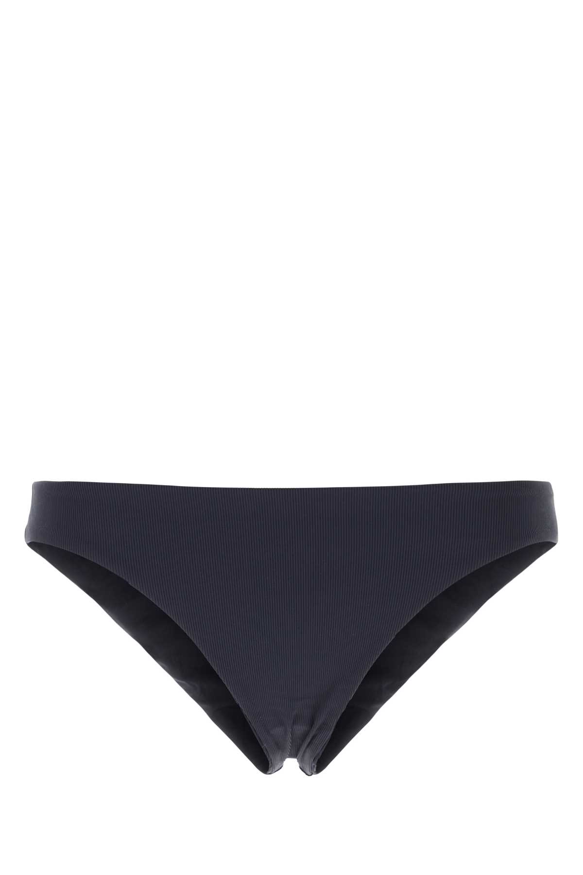 Shop Prada Navy Blue Stretch Nylon Bikini Bottom In Bleu