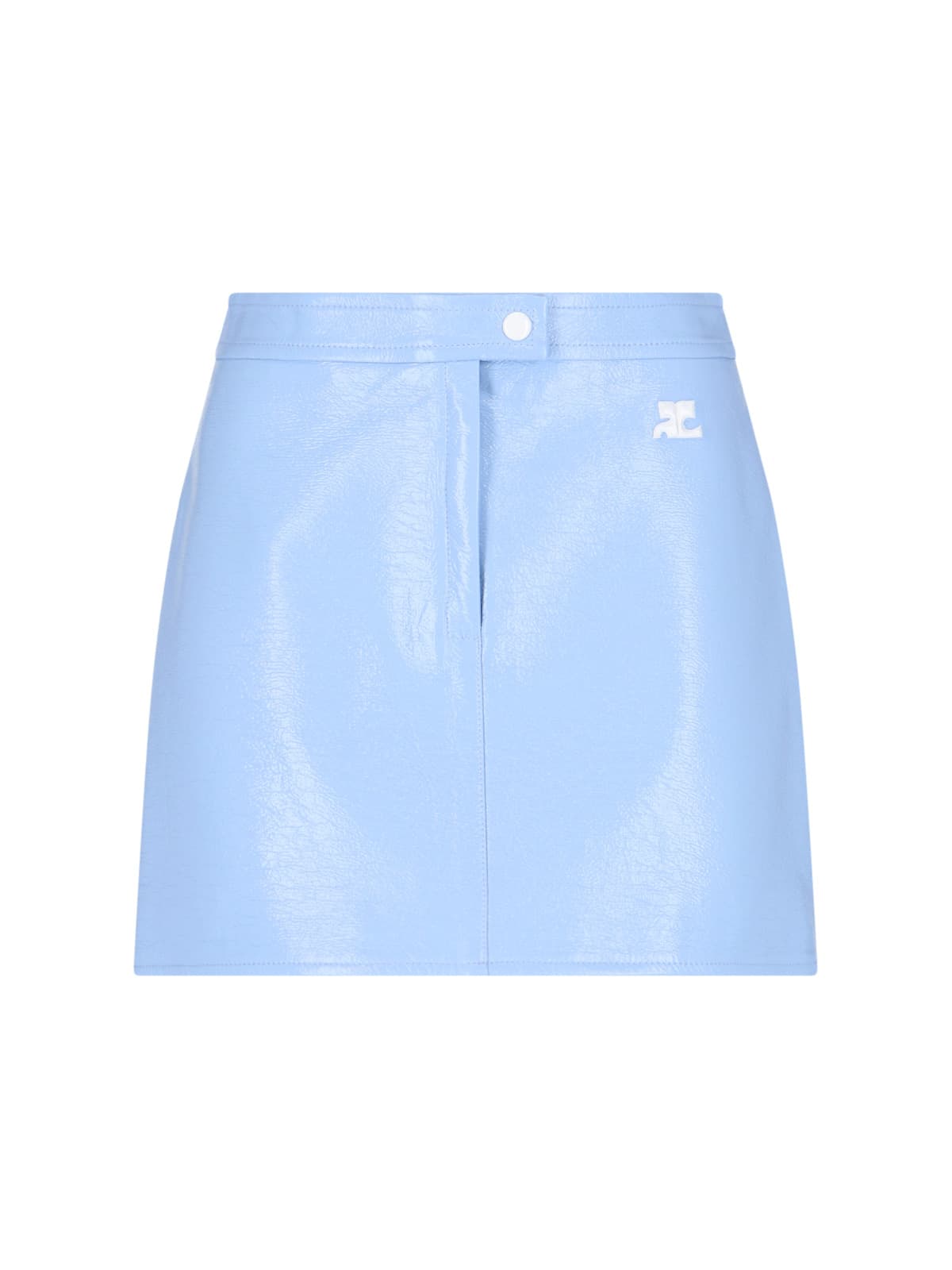 Shop Courrèges Reedition Miniskirt In Light Blue