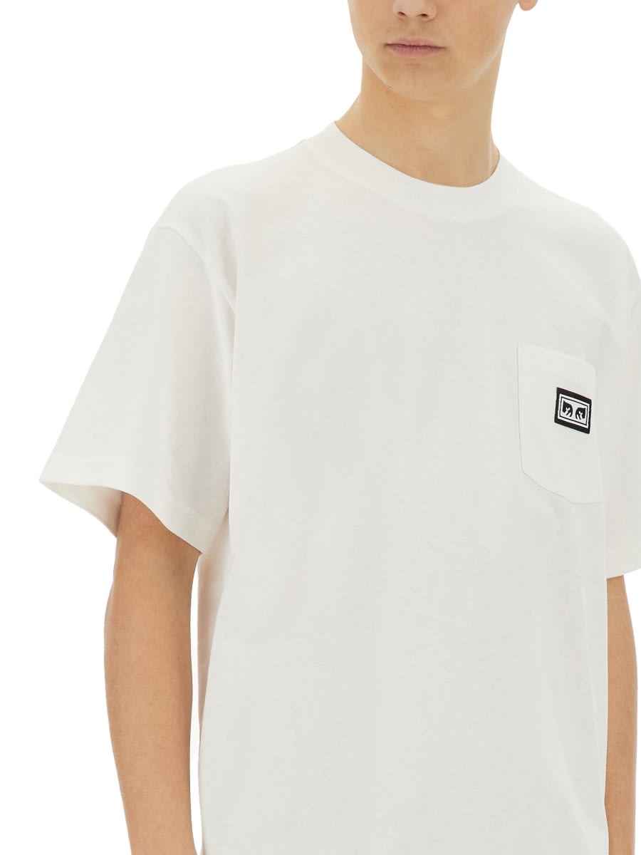 Obey "eyes" T-shirt With Pocket In White