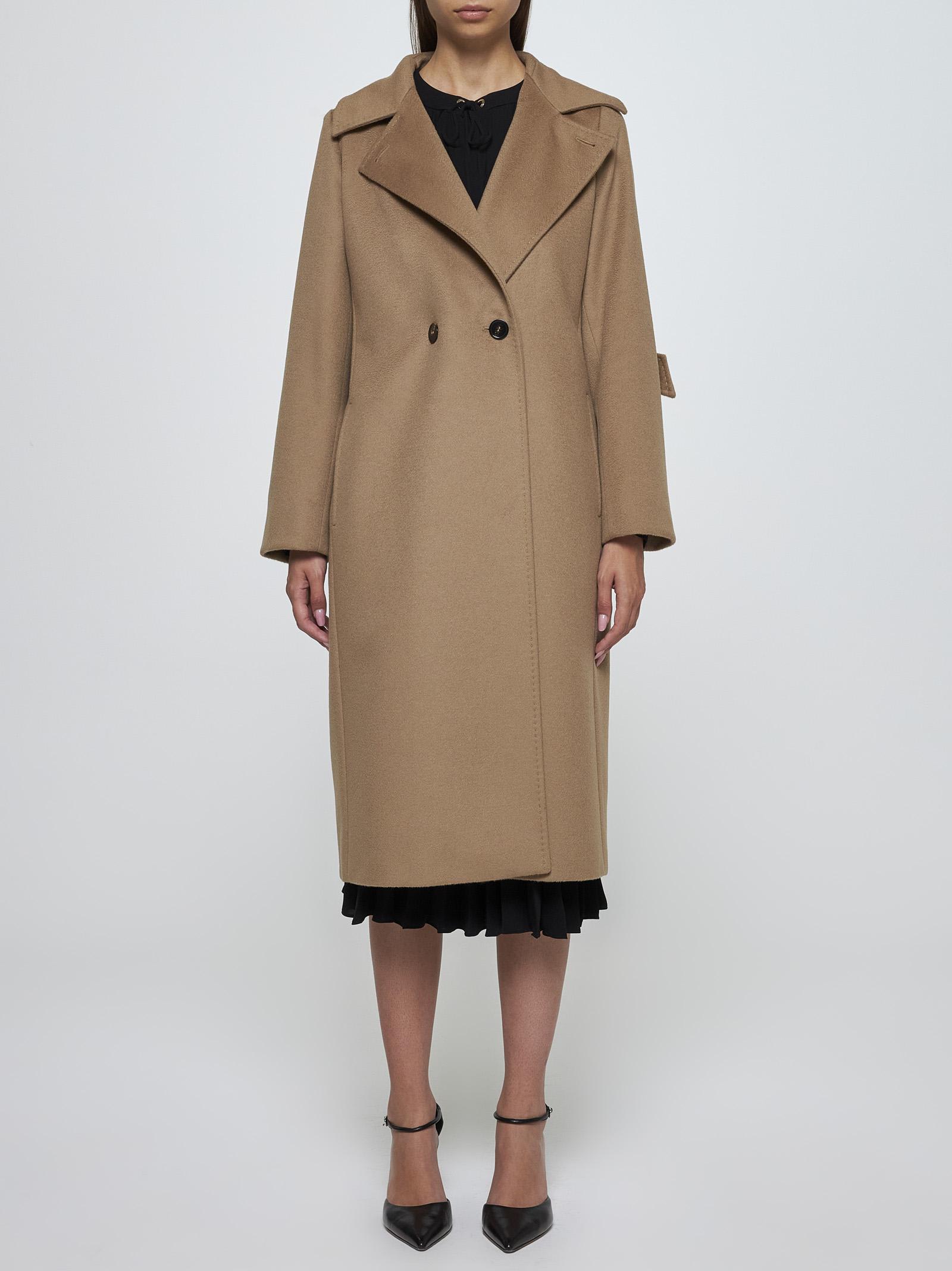 Shop Max Mara Bcollag Belted Wool Coat  Studio In Camel