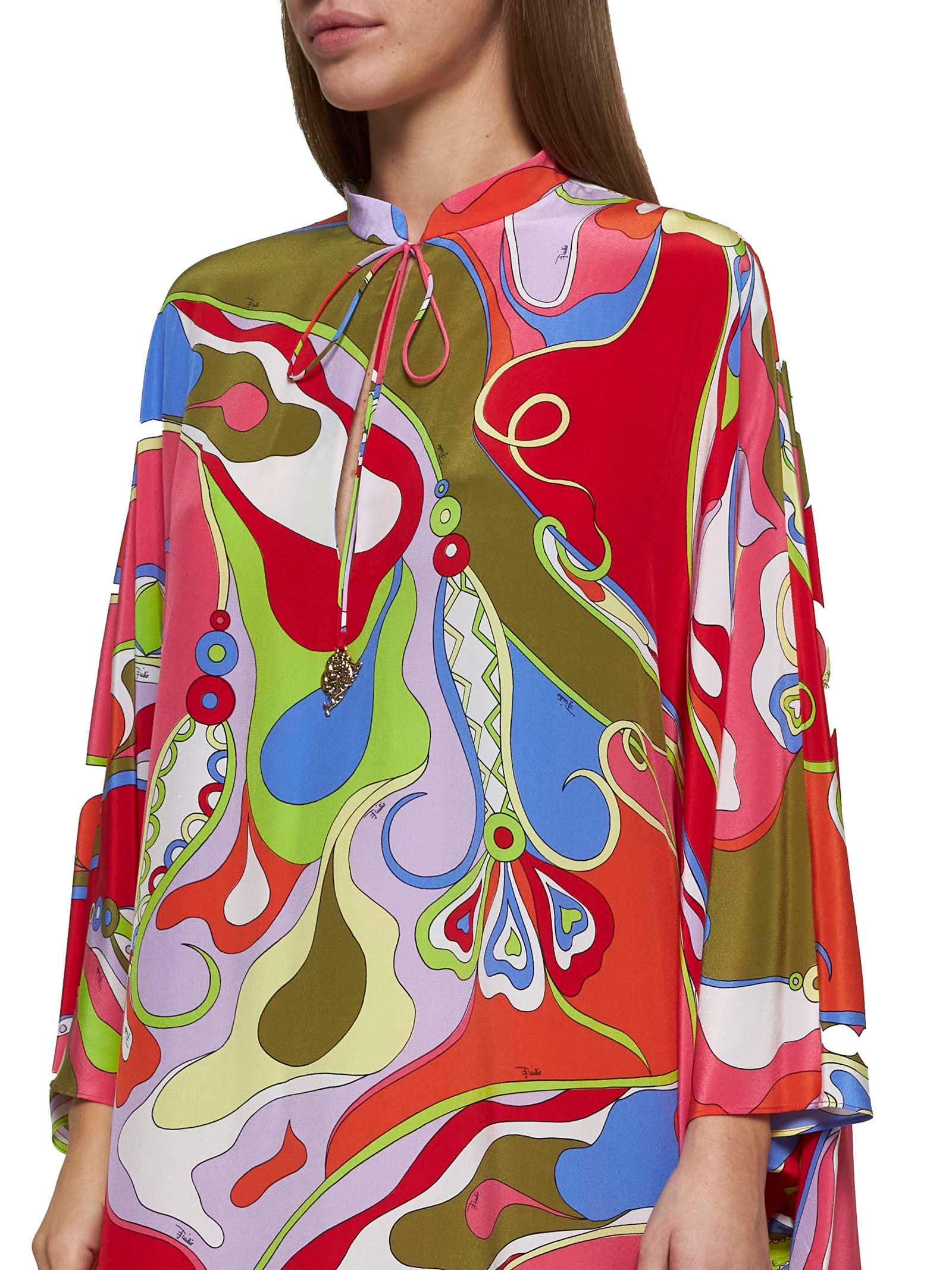 Shop Pucci Dress In Multicolour