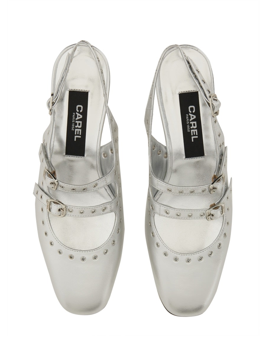 Carel Mary Jane Slingback Queen In Silver