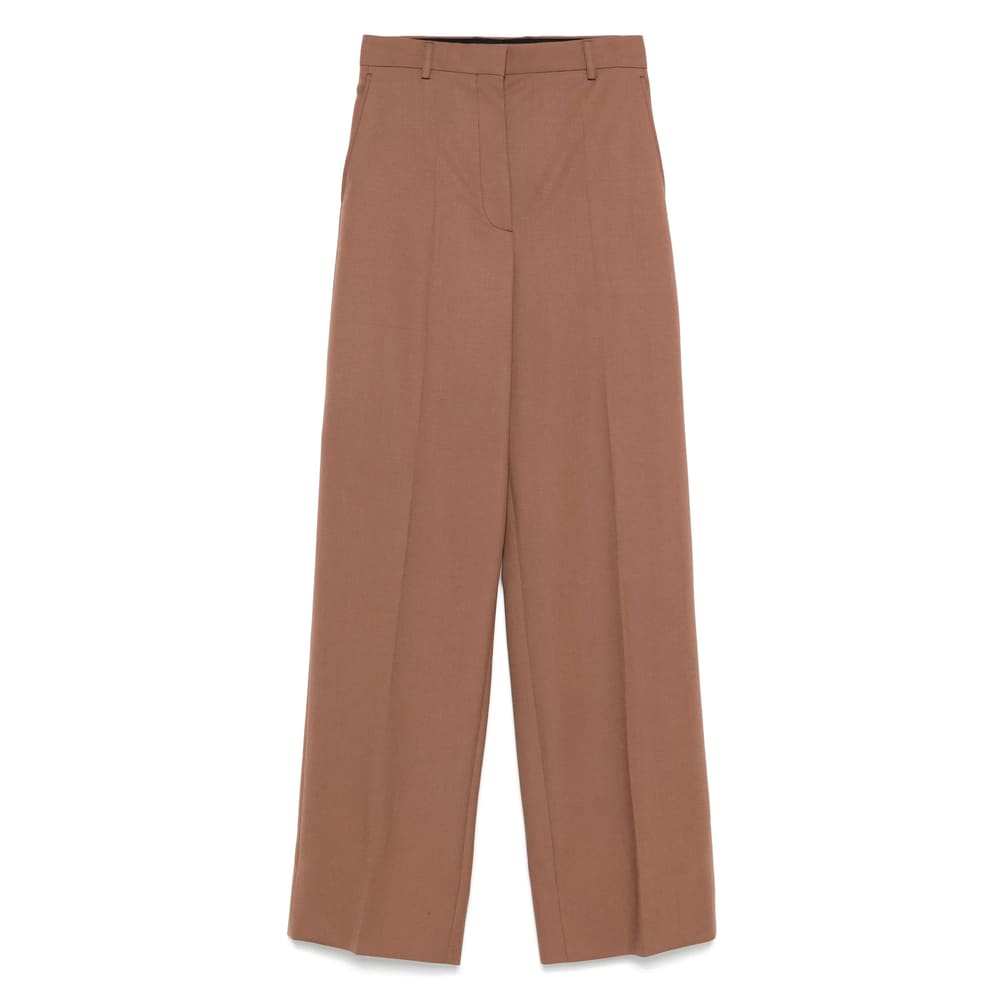 Stella Mccartney Canvas Tailoring Flared Trouser In Brown