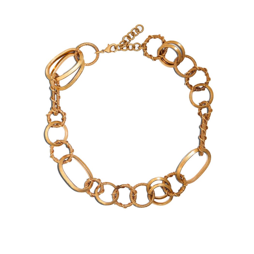 Dsquared2 Rings Chain Vintage Gold Necklace