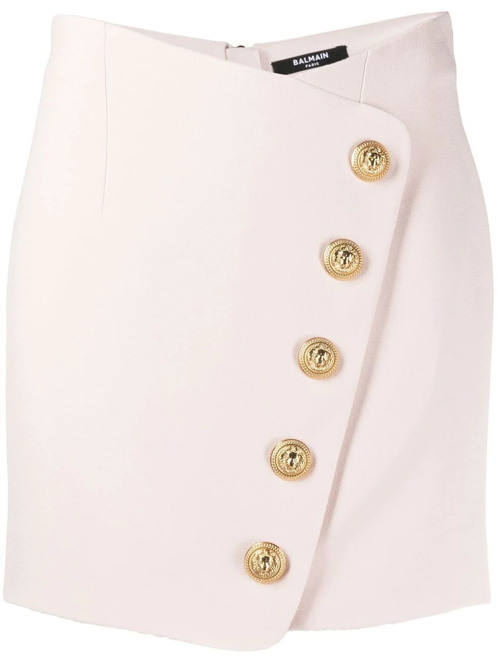 Balmain Pink Short Crêpe Skirt