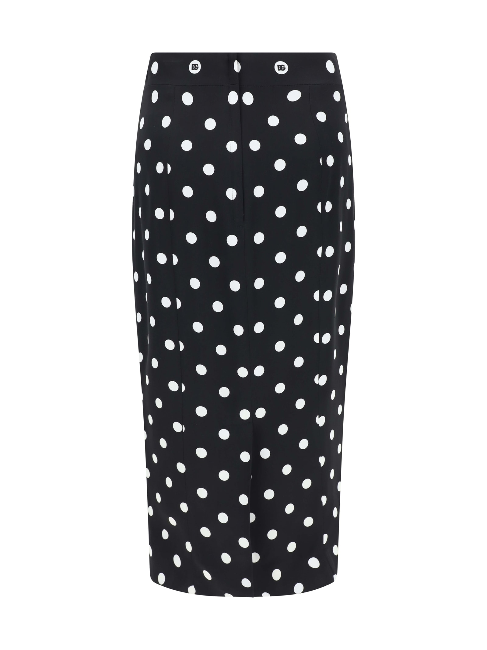 Shop Dolce & Gabbana Midi Skirt In Black