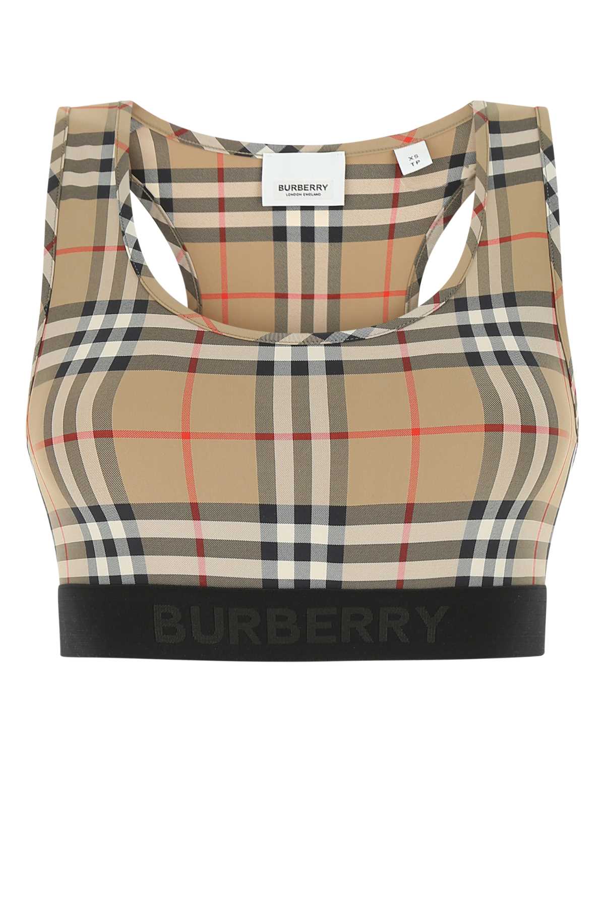 Shop Burberry Printed Stretch Nylon Top In A7028