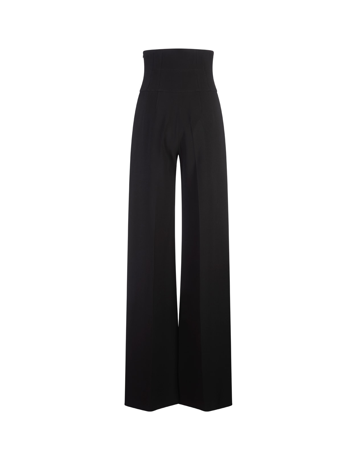 Shop Ermanno Scervino Black Interlock Palazzo Trousers