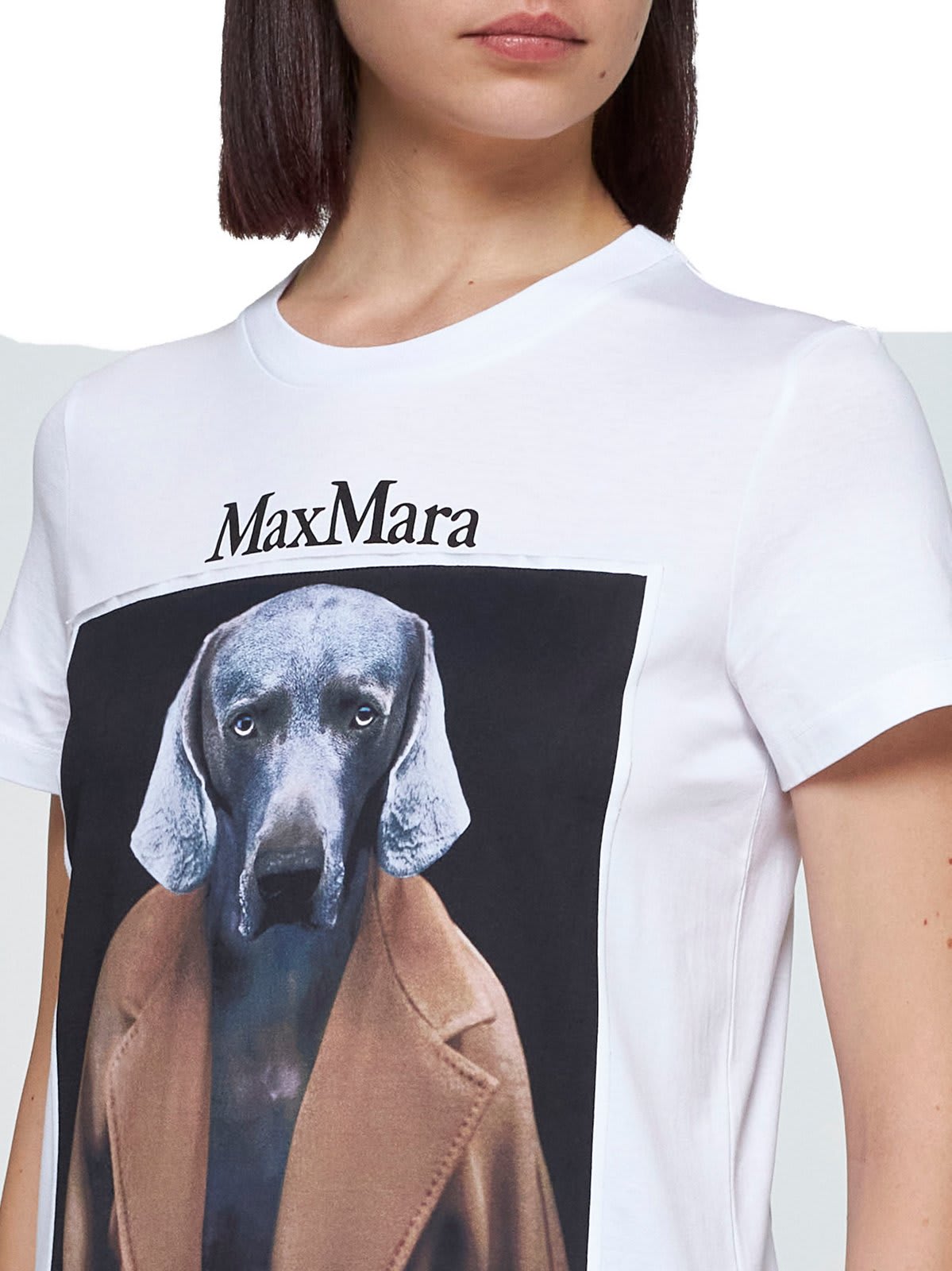 MAX MARA GRAPHIC PRINTED CREWNECK T-SHIRT 