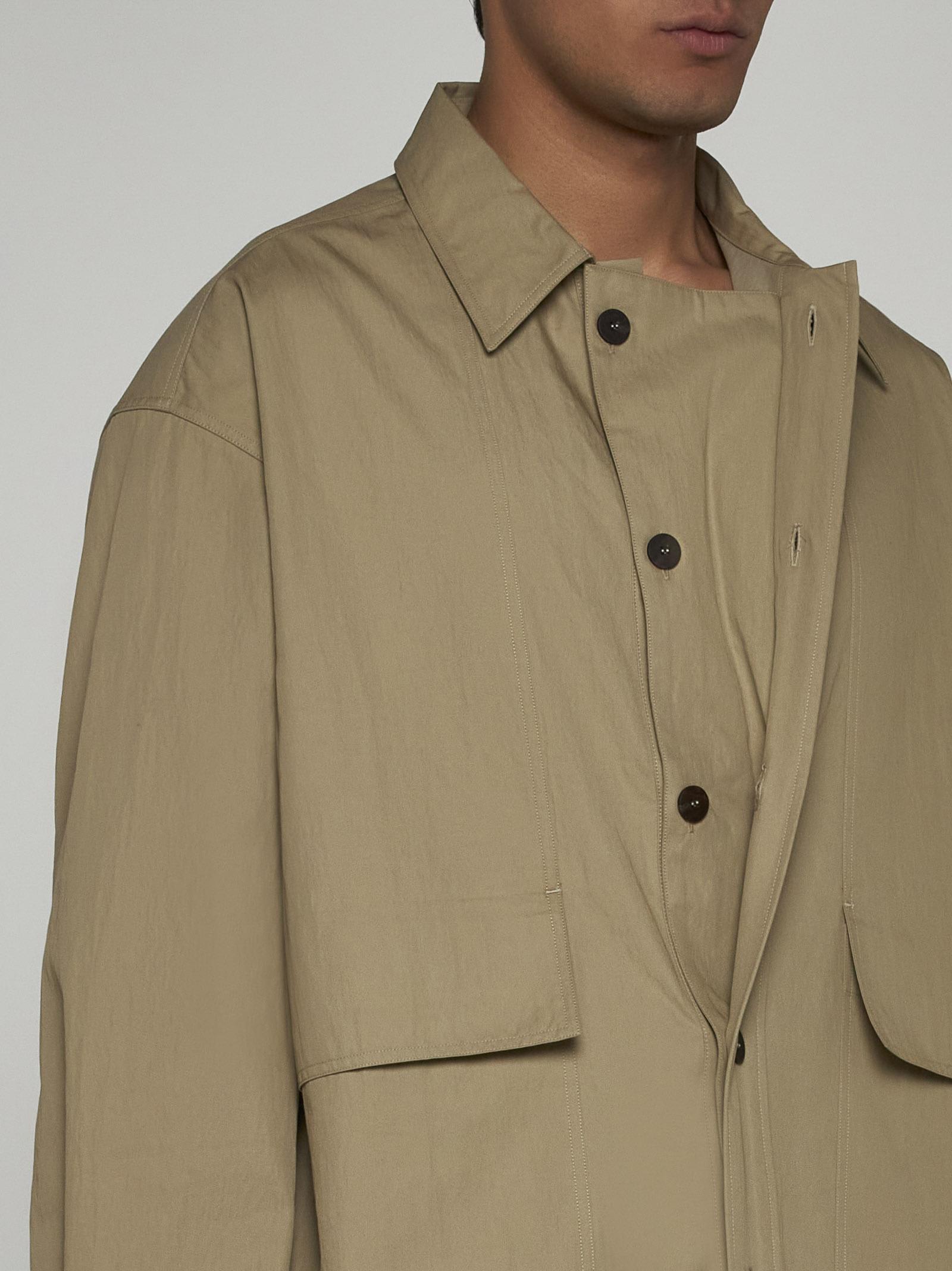 Shop Studio Nicholson Spirit Cotton-blend Jacket In Beige