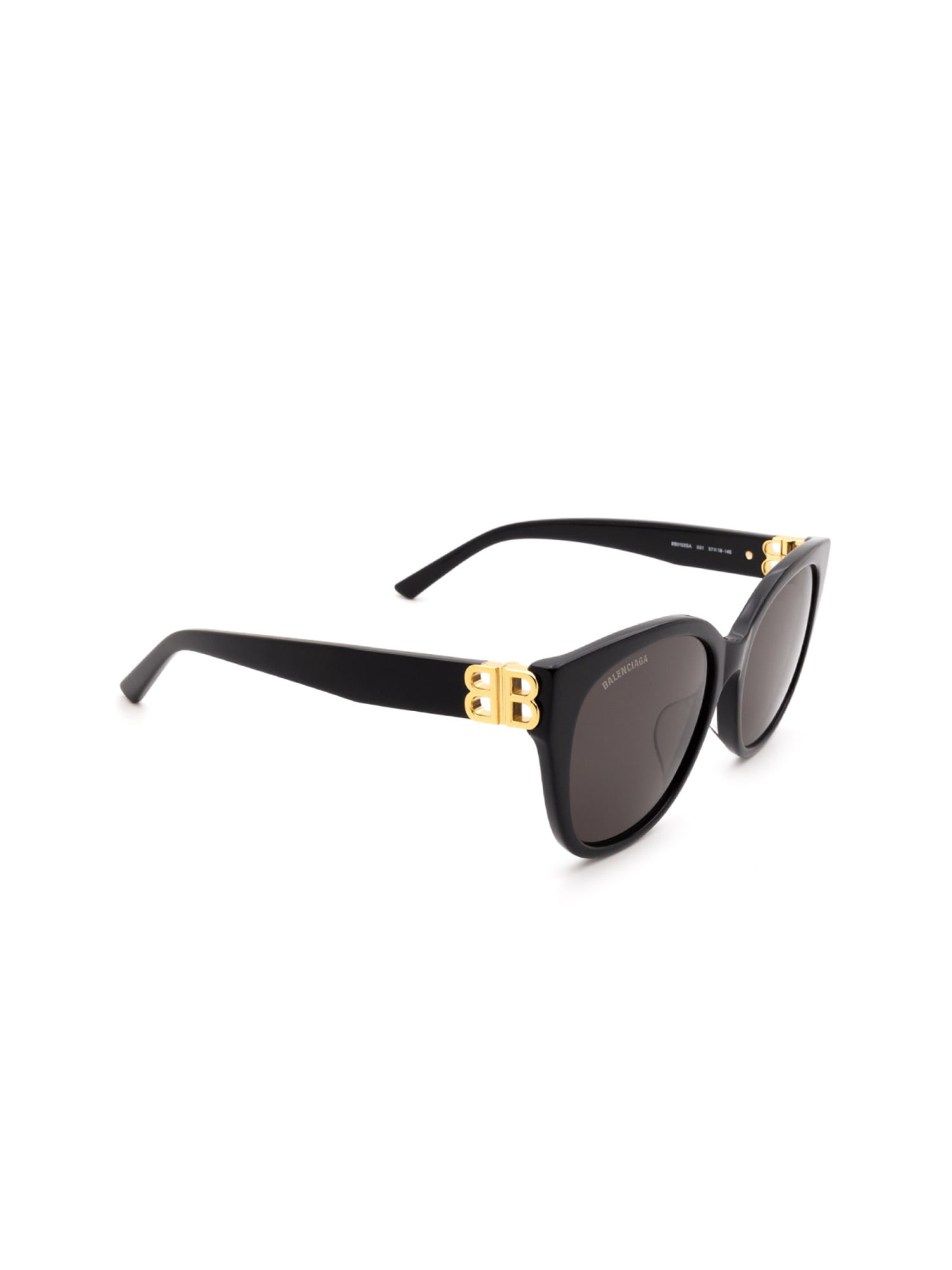 Shop Balenciaga Bb0103sa Sunglasses In Black Gold Grey