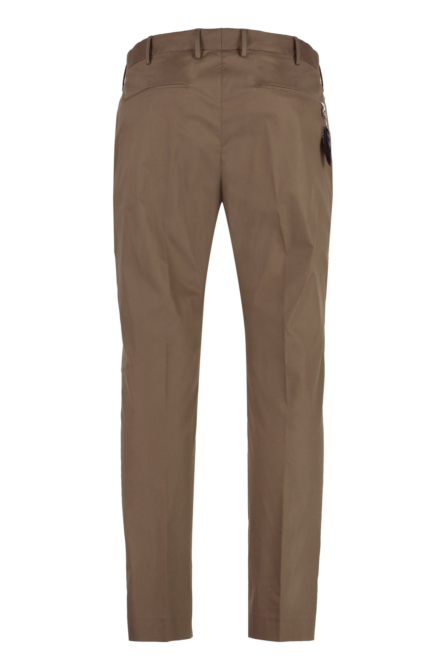 Shop Pt01 Stretch Cotton Chino Trousers In Green