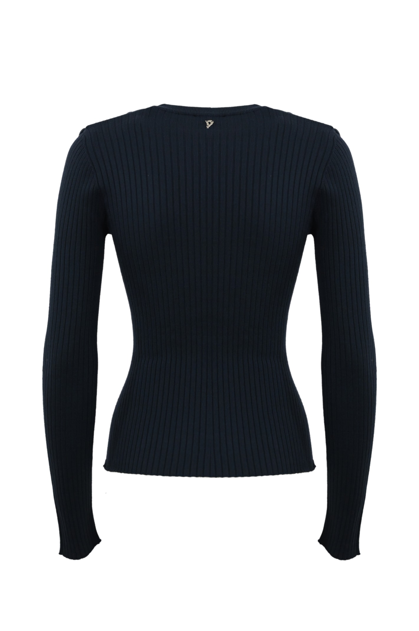 Shop Dondup Viscose Sweater With Buttons In Blu