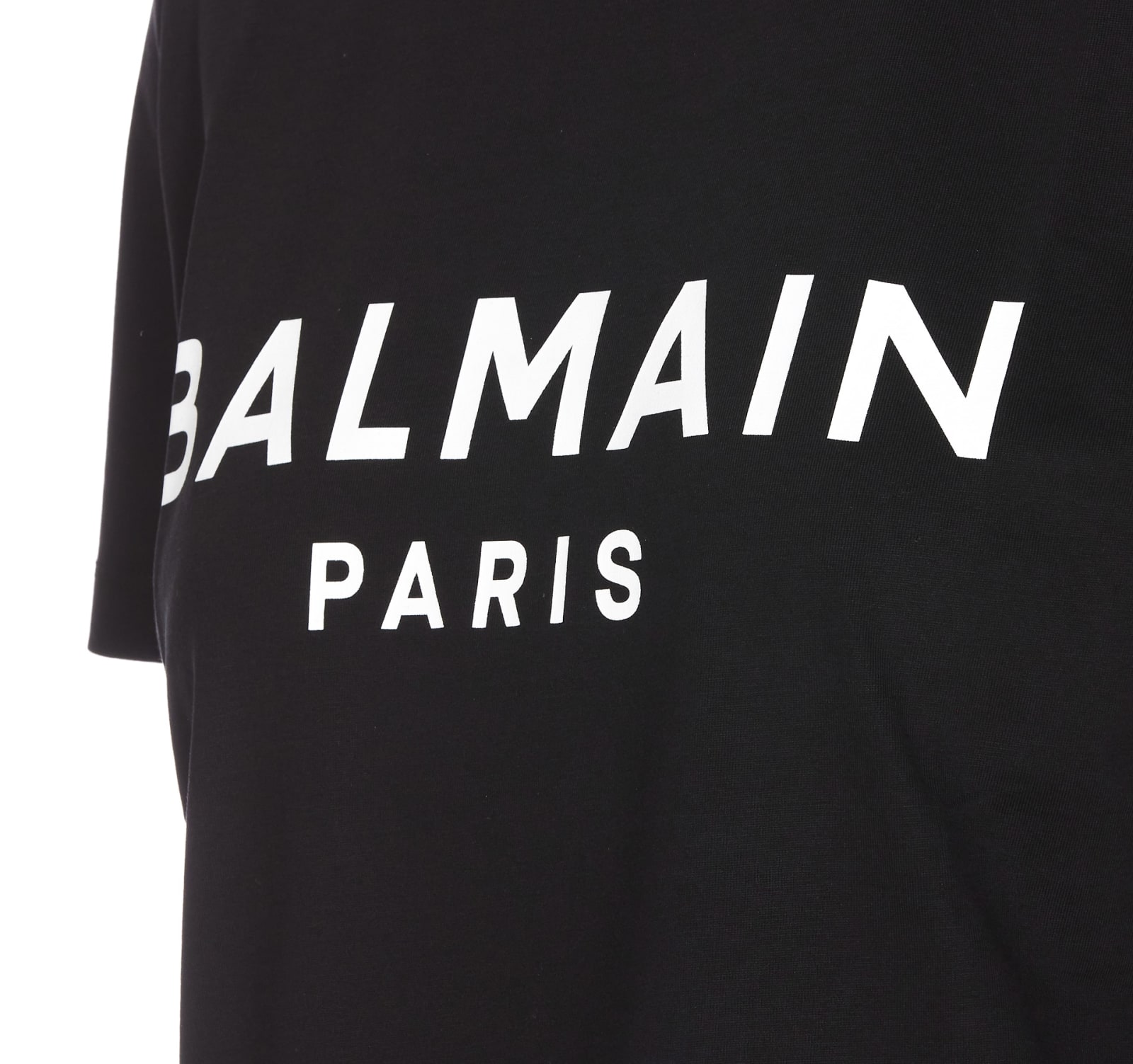 Shop Balmain Ecosustainable Logo T-shirt In Black