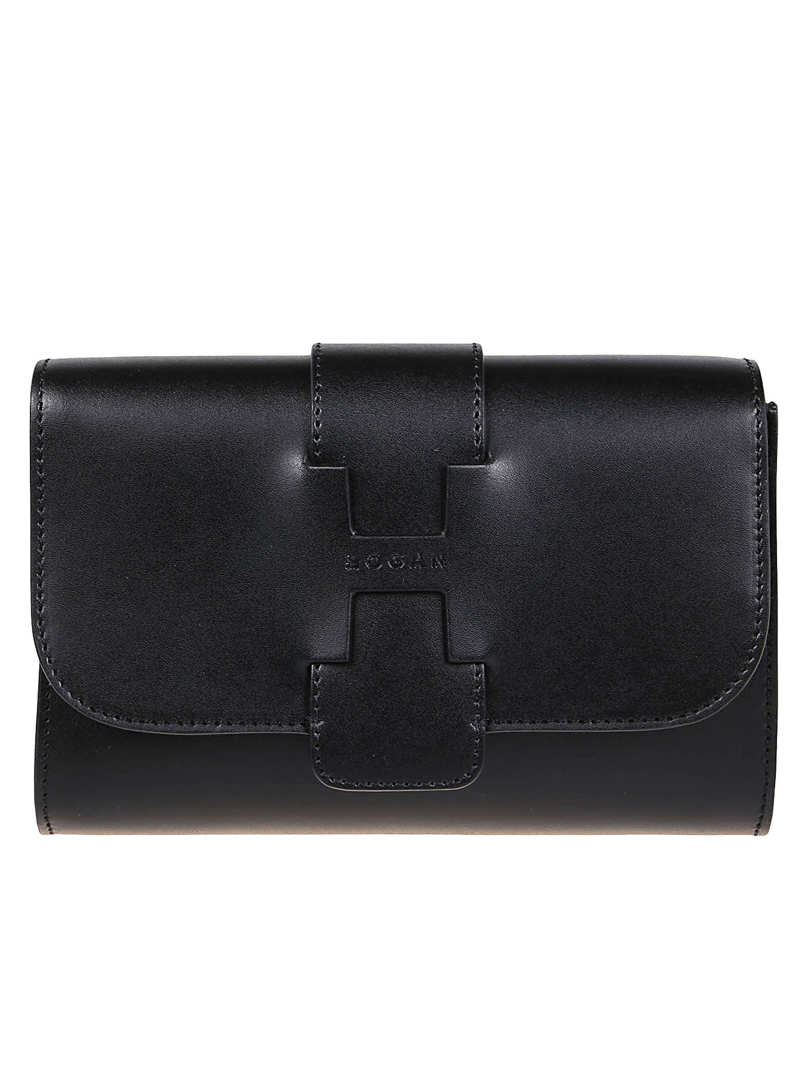 HOGAN BLACK LEATHER BAG,11787359