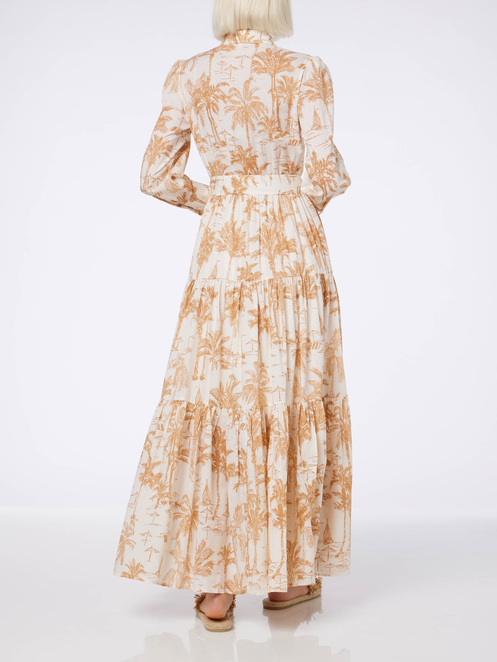 Mc2 Saint Barth Woman Toile De Jouy Cotton Dress Jensen In White