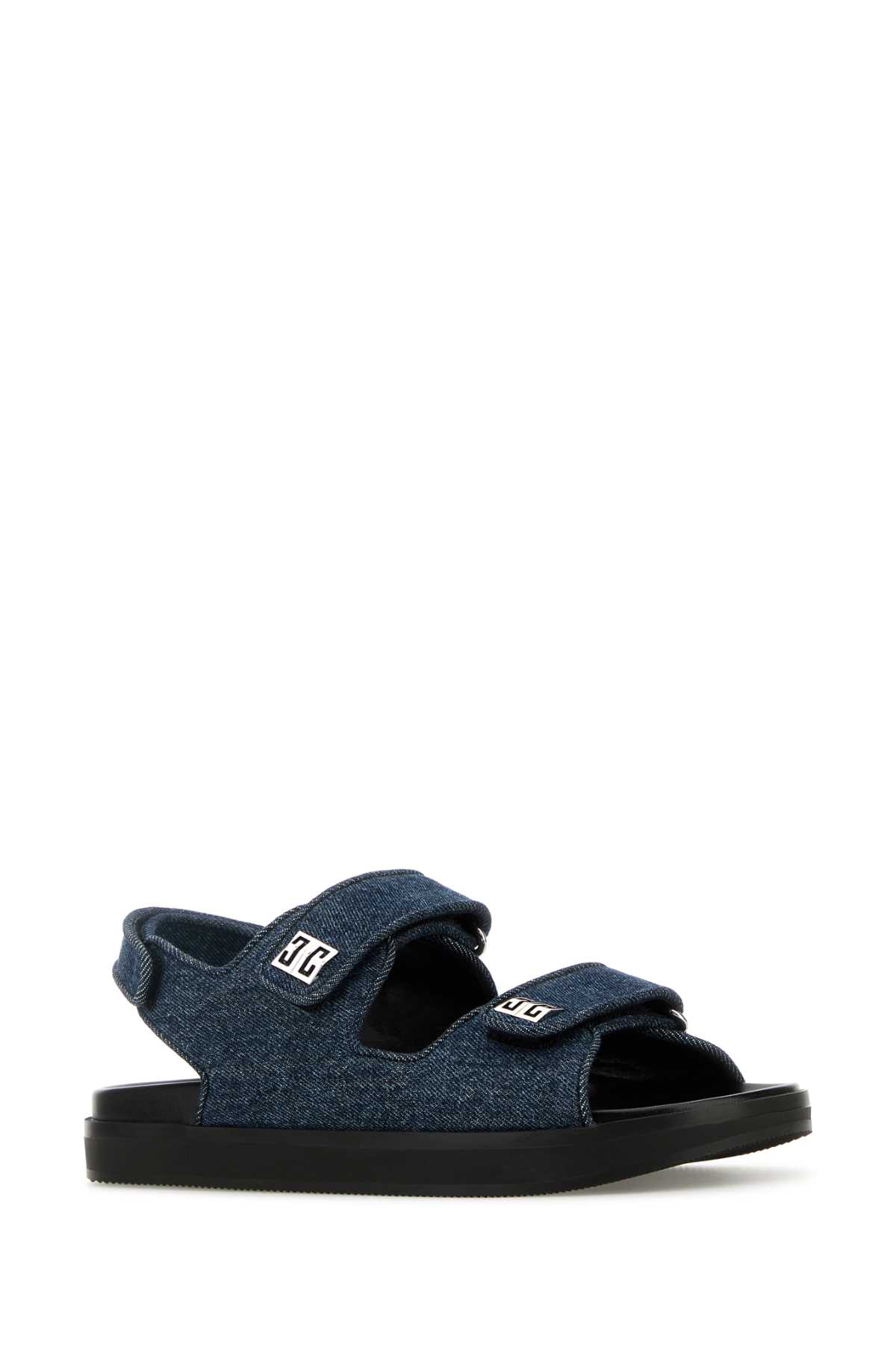 Shop Givenchy Denim 4g Sandals In Darkblue