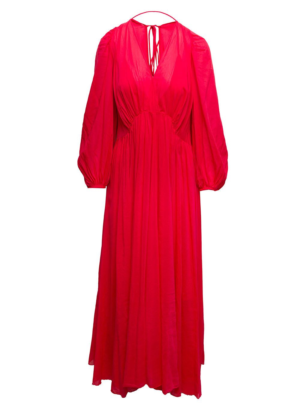 Forte Forte Forte-forte Womans Red Voile Cotton And Silk Long Dress