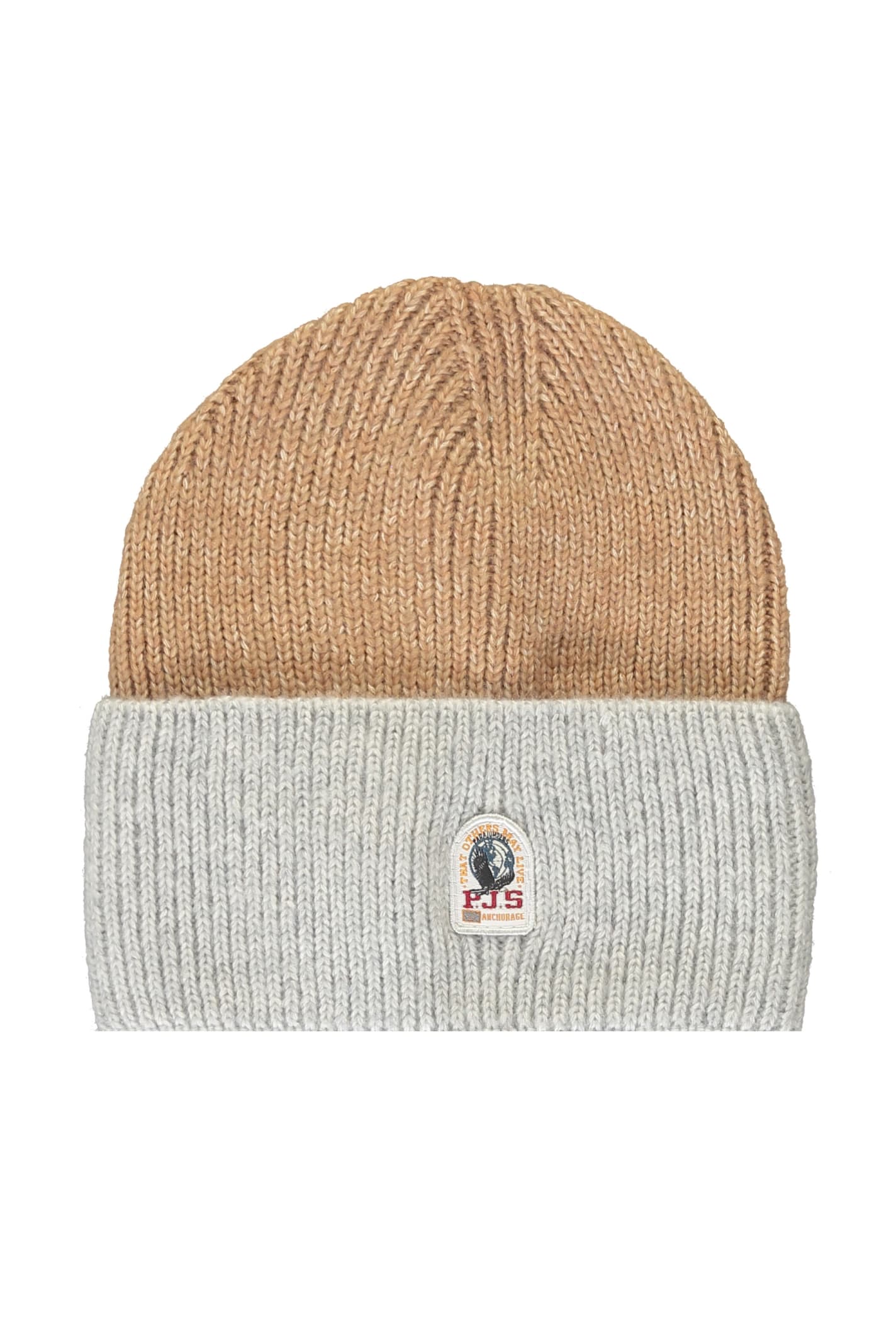 Parajumpers Ribbed Knit Beanie In Beige