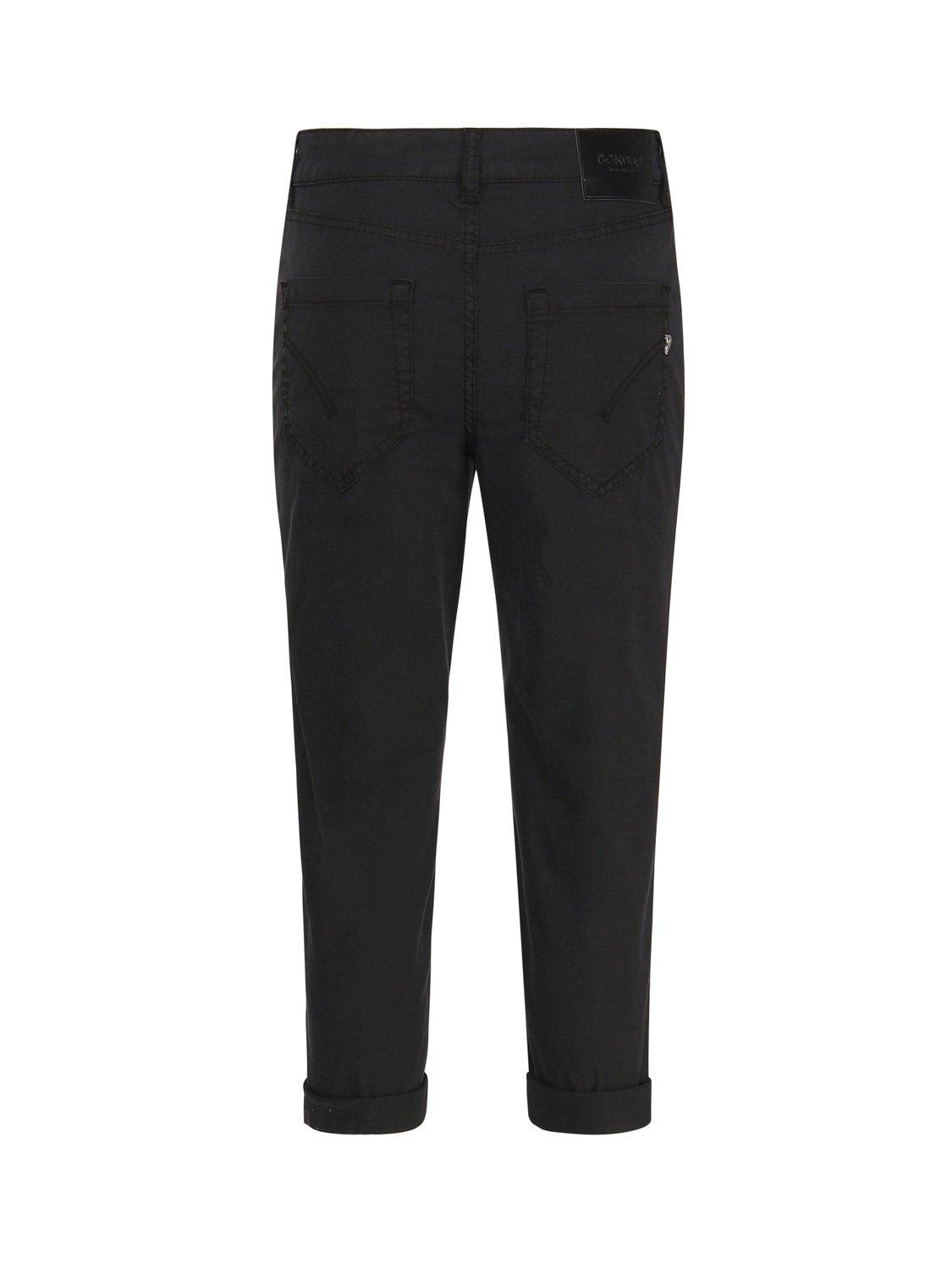 Shop Dondup Logo-patch Cropped Straight-leg Jeans In Nero