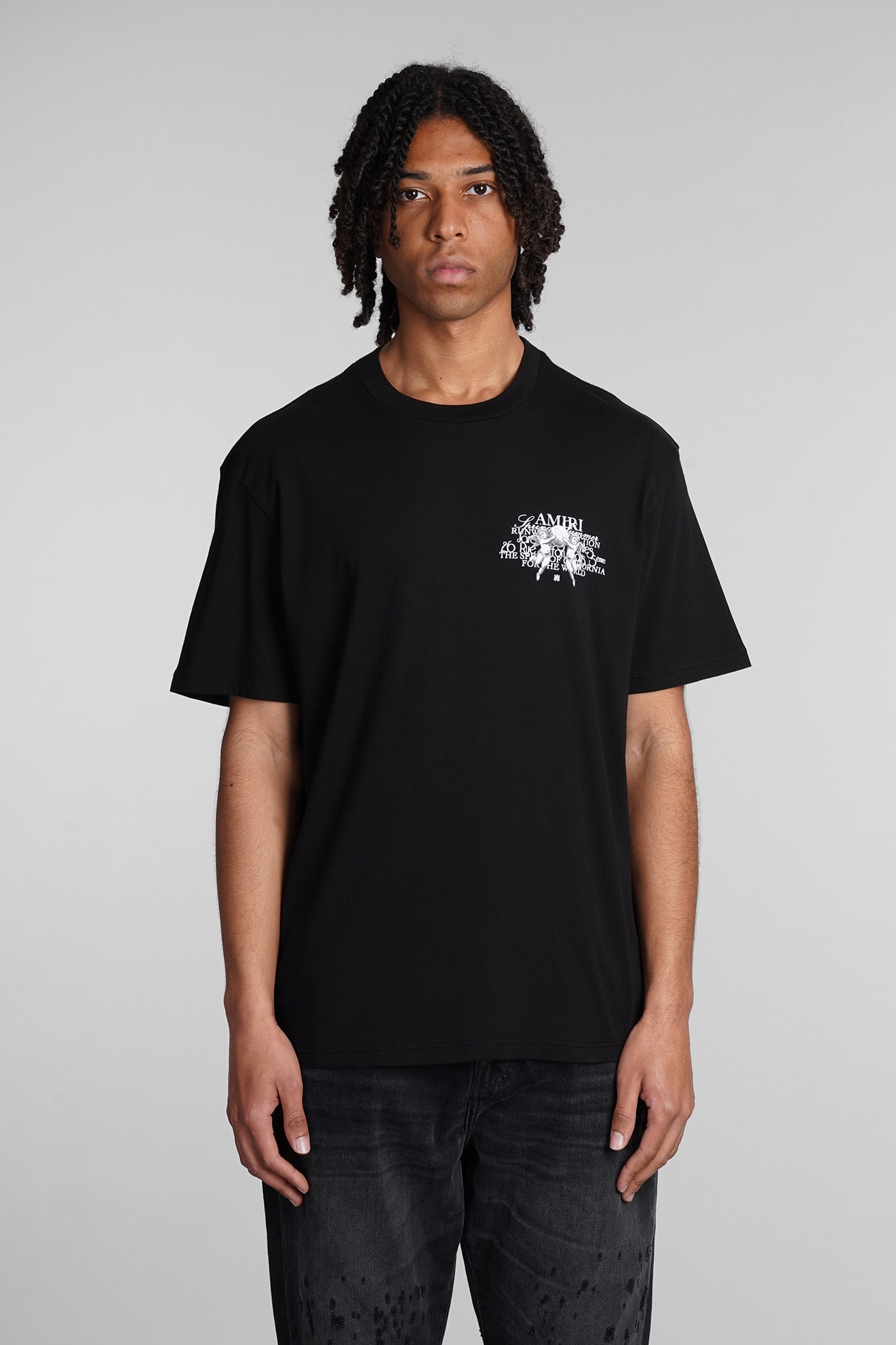 Shop Amiri T-shirt In Black Cotton