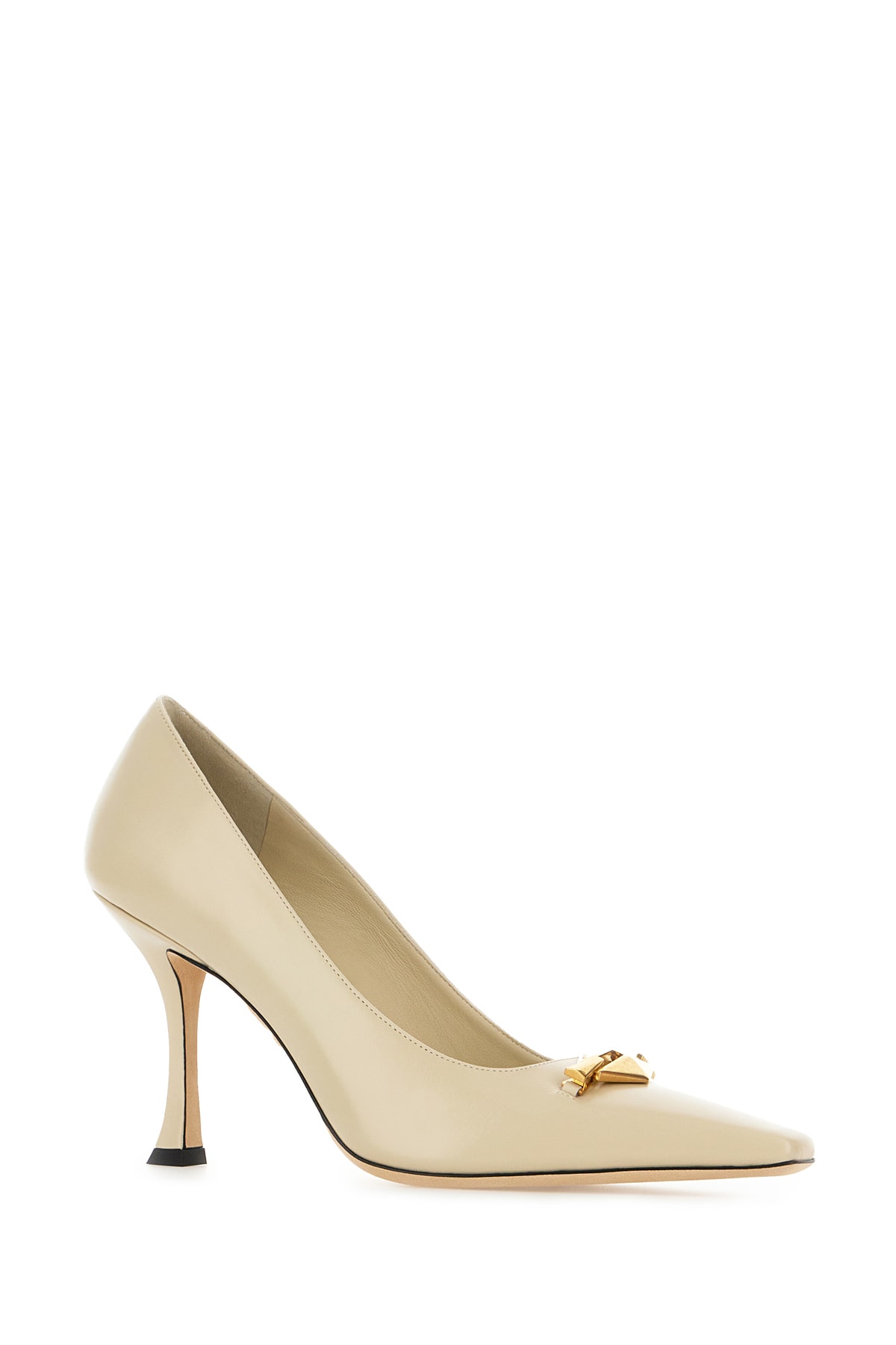 Shop Jimmy Choo Sand Leather Ryker Pumps In Bamboogold