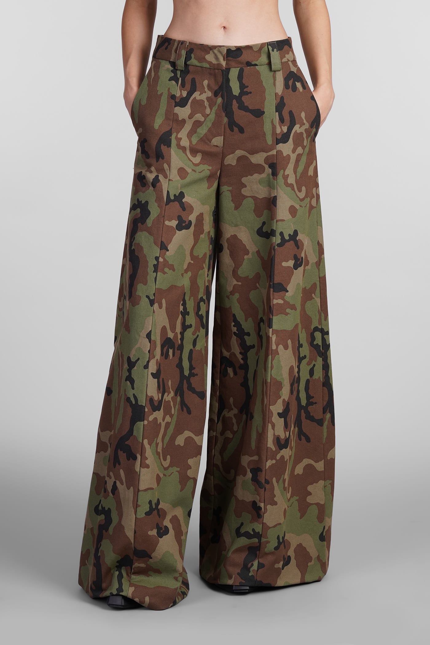 THELATEST ALMA PANTS IN CAMOUFLAGE COTTON 