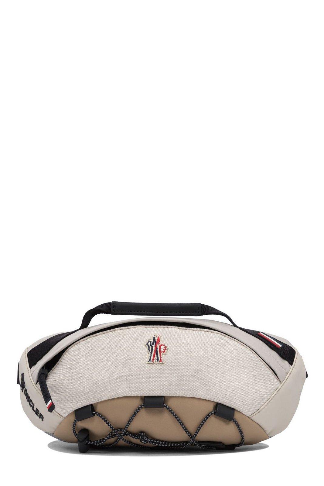 Logo Embroidered Zip-up Belt Bag