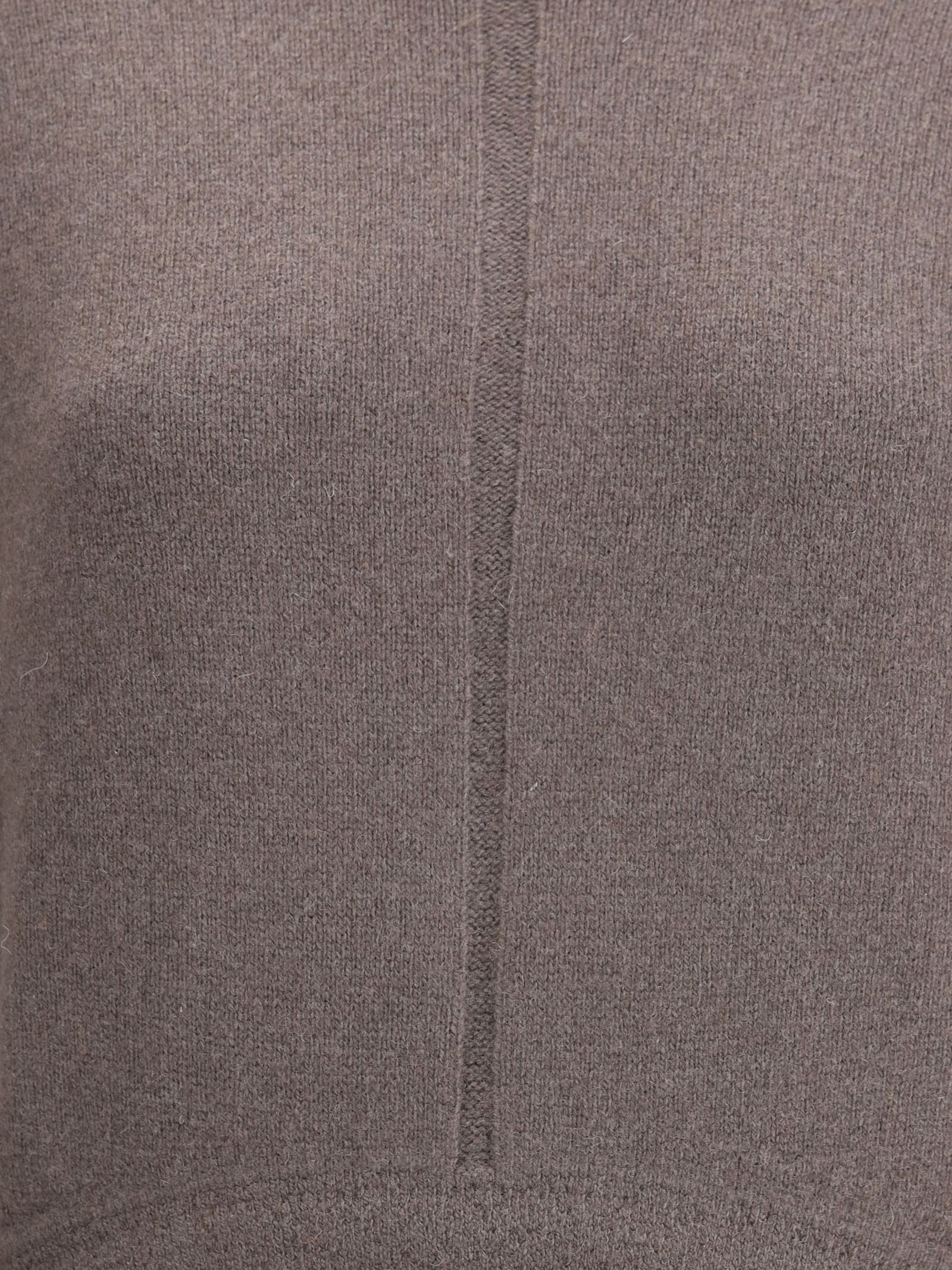 Rick Owens Concordians Round Neck Sweater In Gray